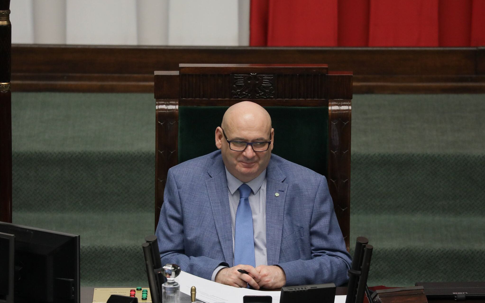 28.05.2020 Warszawa , ulica Wiejska . Sejm . Wicemarszalek Sejmu Piotr Zgorzelski podczas drugiego dnia 12 posiedzenia Sejmu IX kadencji .
Fot. Slawomir Kaminski / Agencja Wyborcza.pl