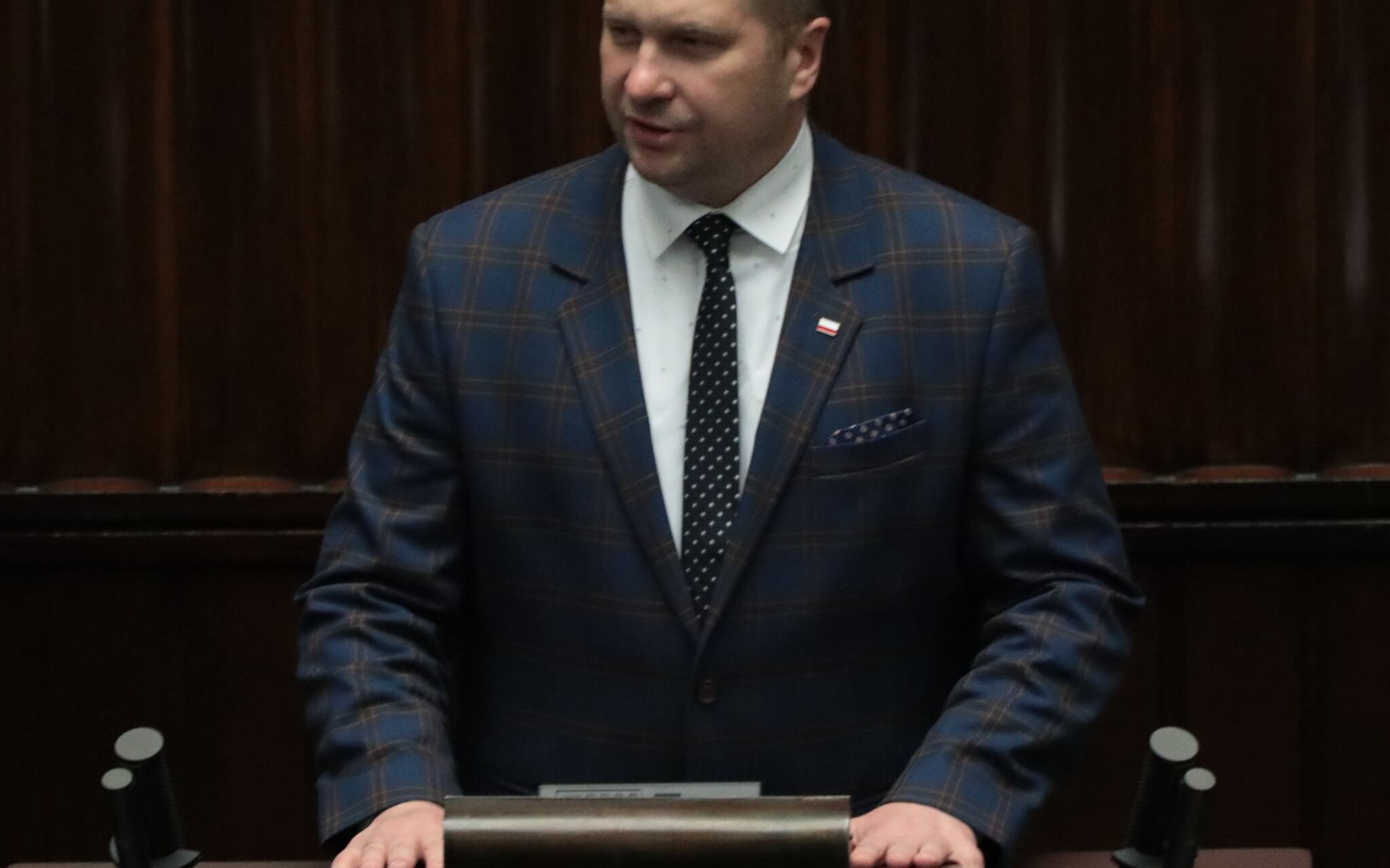 11.05.2022 Warszawa , ulica Wiejska . Sejm . Min ister edukacji i nauki Przemyslaw Czarnek podczas 54 . posiedzenia Sejmu IX kadencji .
Fot. Slawomir Kaminski / Agencja Wyborcza.pl