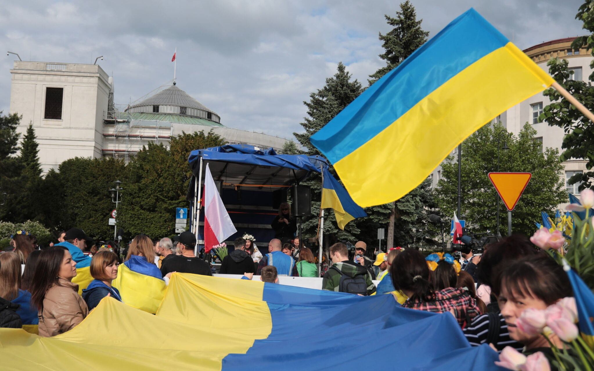 29.05.2022 Warszawa , Marsz Wdziecznosci Ukraincow na trasie Sejm - plac Zamkowy , zakonczony Koncertem Wdziecznosci .
Fot. Slawomir Kaminski / Agencja Wyborcza.pl