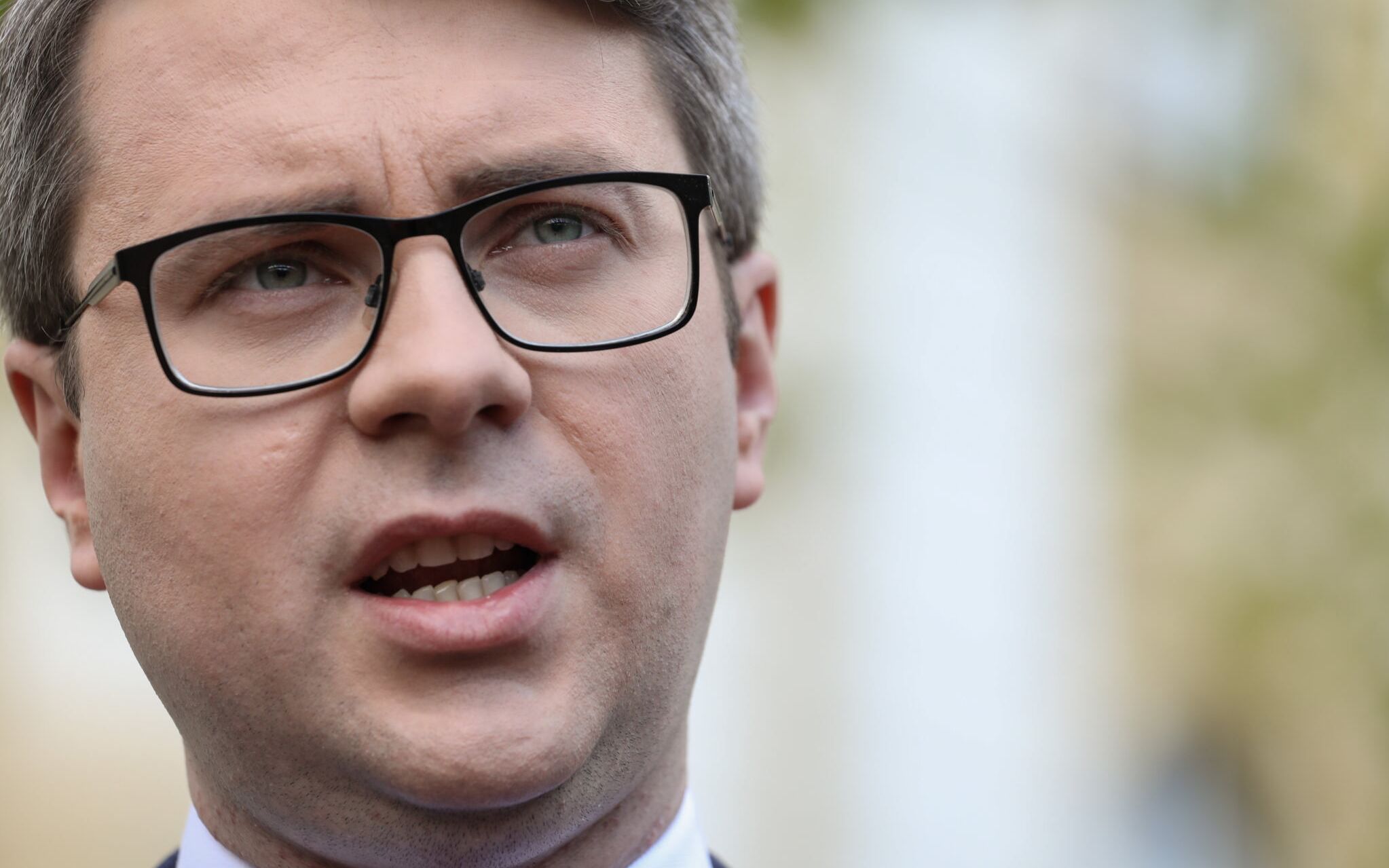 29.04.2022 Warszawa , al. Ujazdowskie 1/3 , Kancelaria Prezesa Rady Ministrow . Rzecznik rzadu Piotr Muller podczas briefingu prasowego .
Fot. Maciek Jazwiecki / Agencja Wyborcza.pl