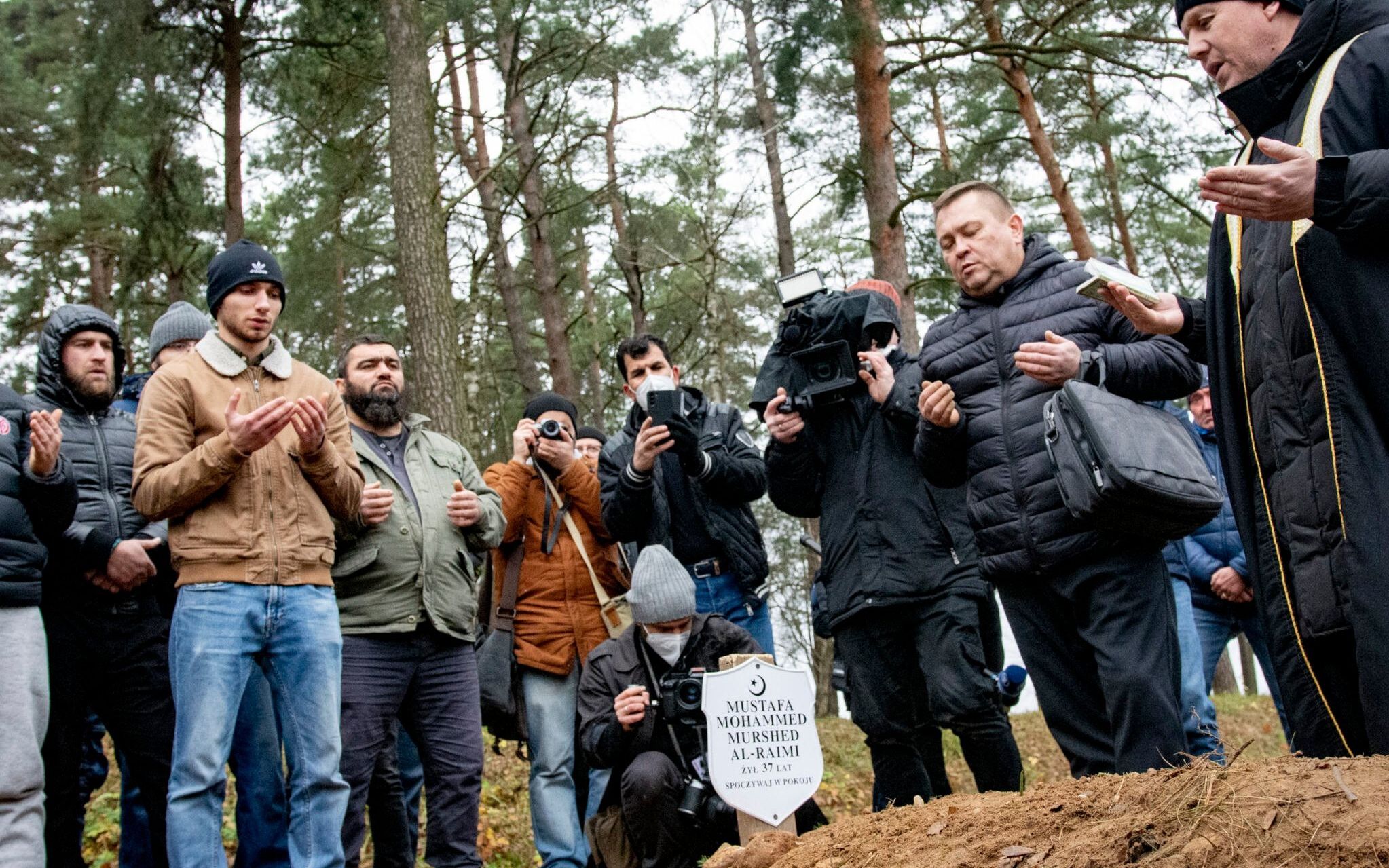 Bohoniki, 21.11.2021. Pogrzeb 37-letniego migranta z Syrii