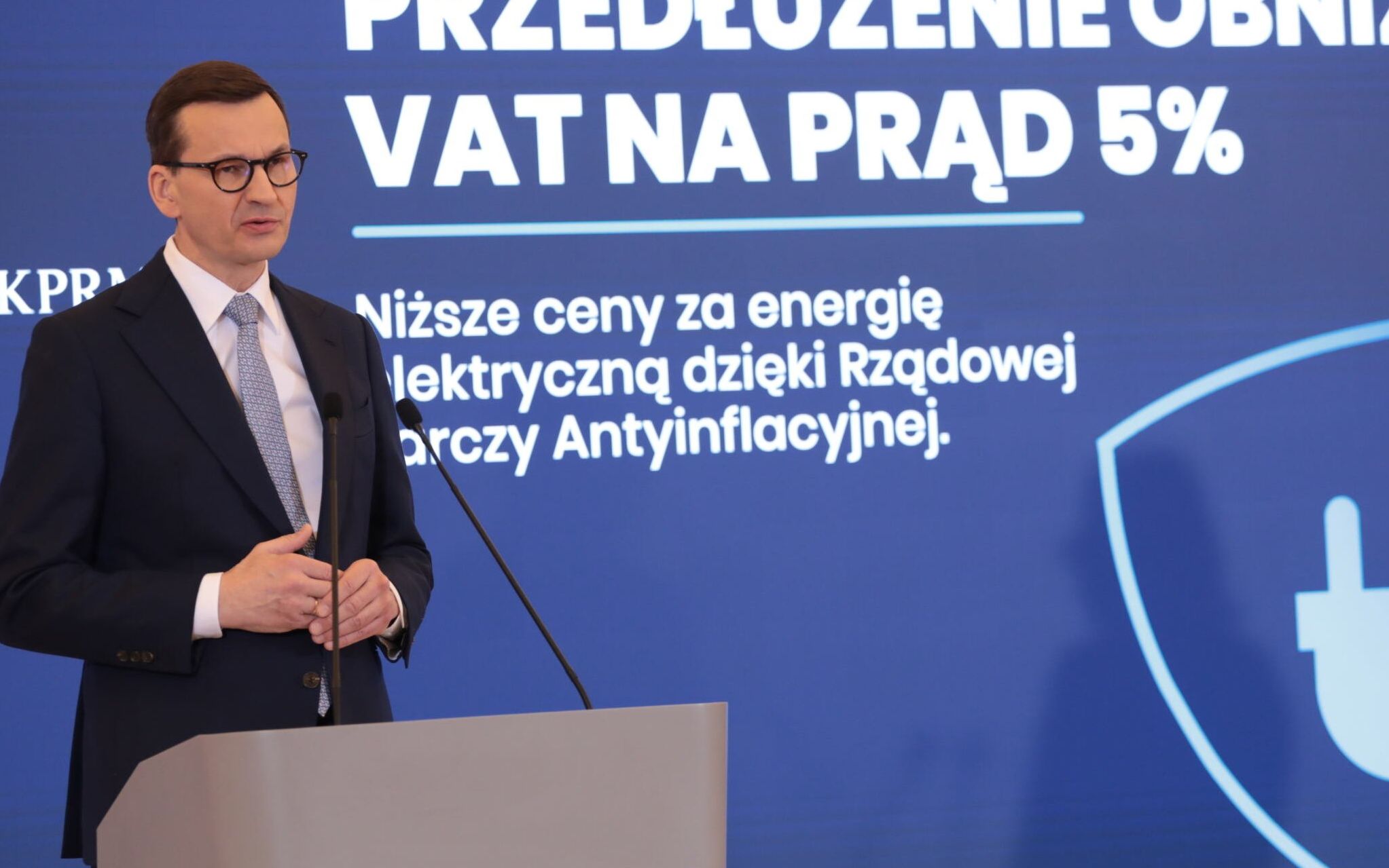 11.01.2022 Warszawa , KPRM . Premier rzadu PiS Mateusz Morawiecki podczas konferencji prasowej ws. tarczy antykryzysowej .
Fot. Slawomir Kaminski / Agencja Wyborcza.pl