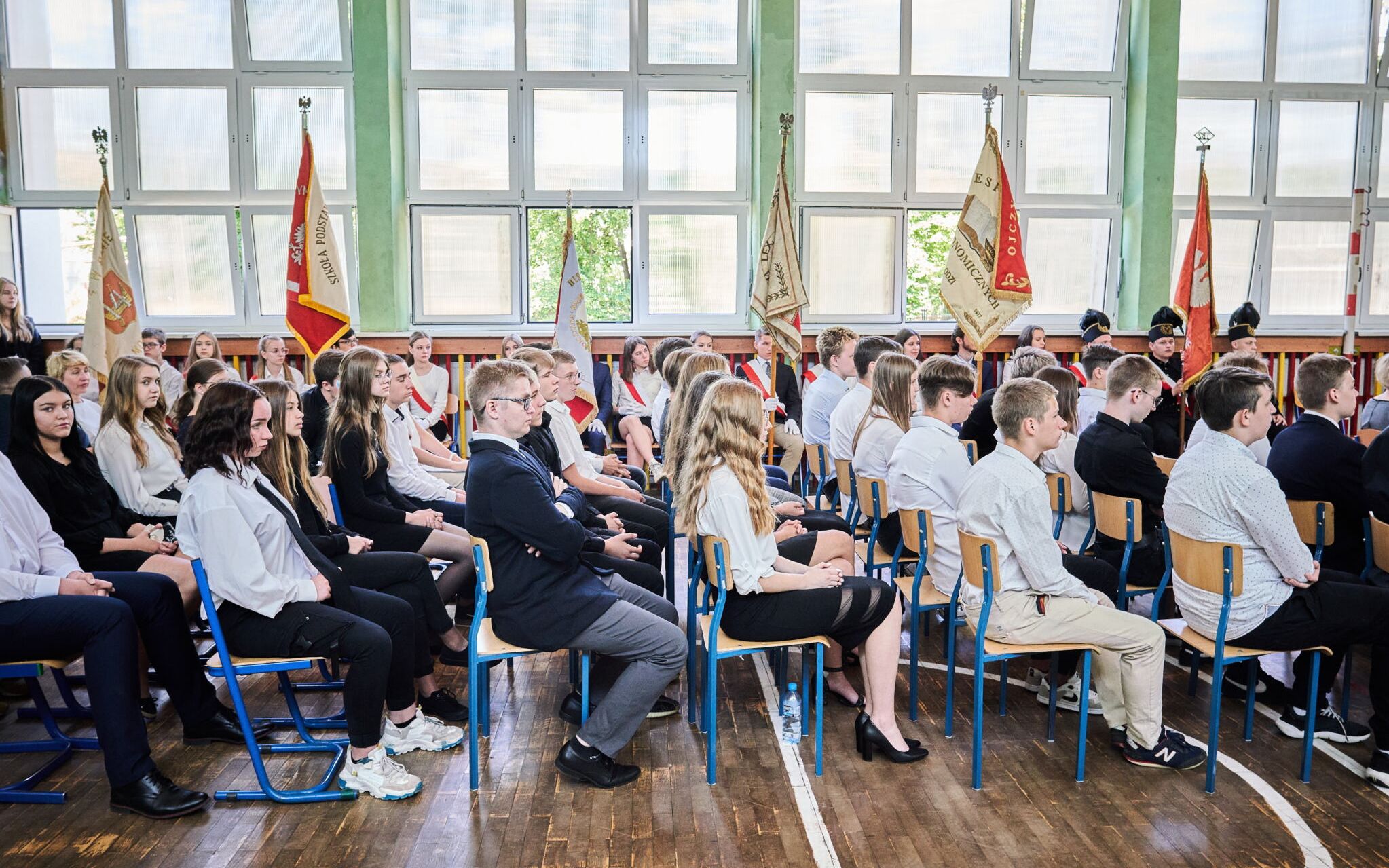 22.06.2022 Lodz , Miejskie zakonczenie roku szkolnego w technikum nr 3 przy ul Kilinskiego 159 / 163 , udzial wzieli Hanna Zdanowska , Malgorzata Moskwa Wodnicka 
Fot. Marcin Stepien / Agencja Wyborcza.pl