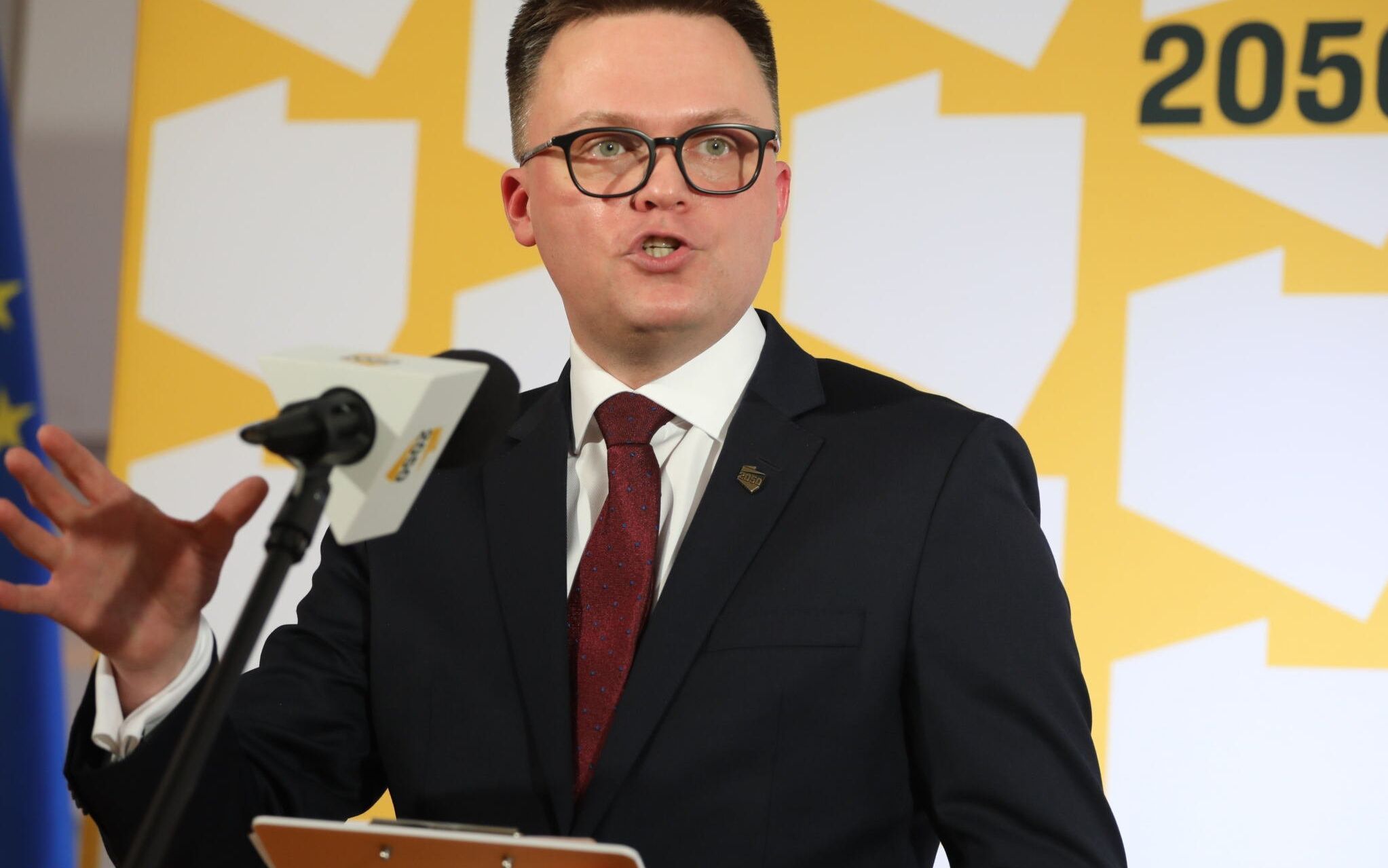 28.01.2021 Warszawa , ul. Foksal . Lider Ruchu Polska 2050 Szymon Holownia podczas konferencji prasowej na temat uregulowania relacji miedzy panstwem a Kosciolem w Polsce .
Fot. Slawomir Kaminski / Agencja Gazeta