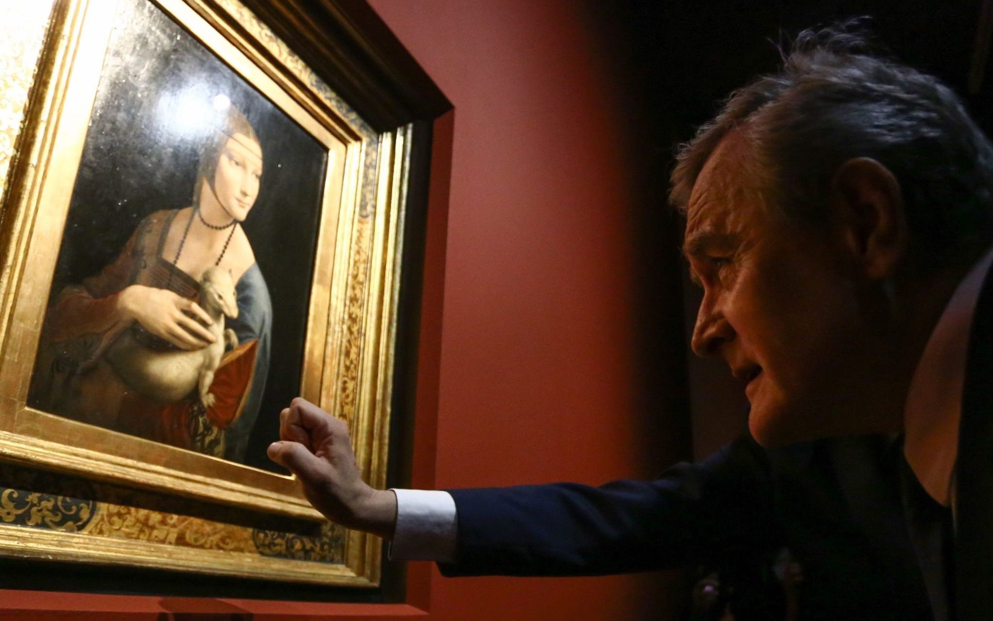 18.05.2017 Krakow , Muzeum Narodowe . Minister Kultury Piotr Glinski podczas otwarcia wystawy obrazu " Dama z gronostajem " .
Fot. Jakub Porzycki / Agencja Gazeta