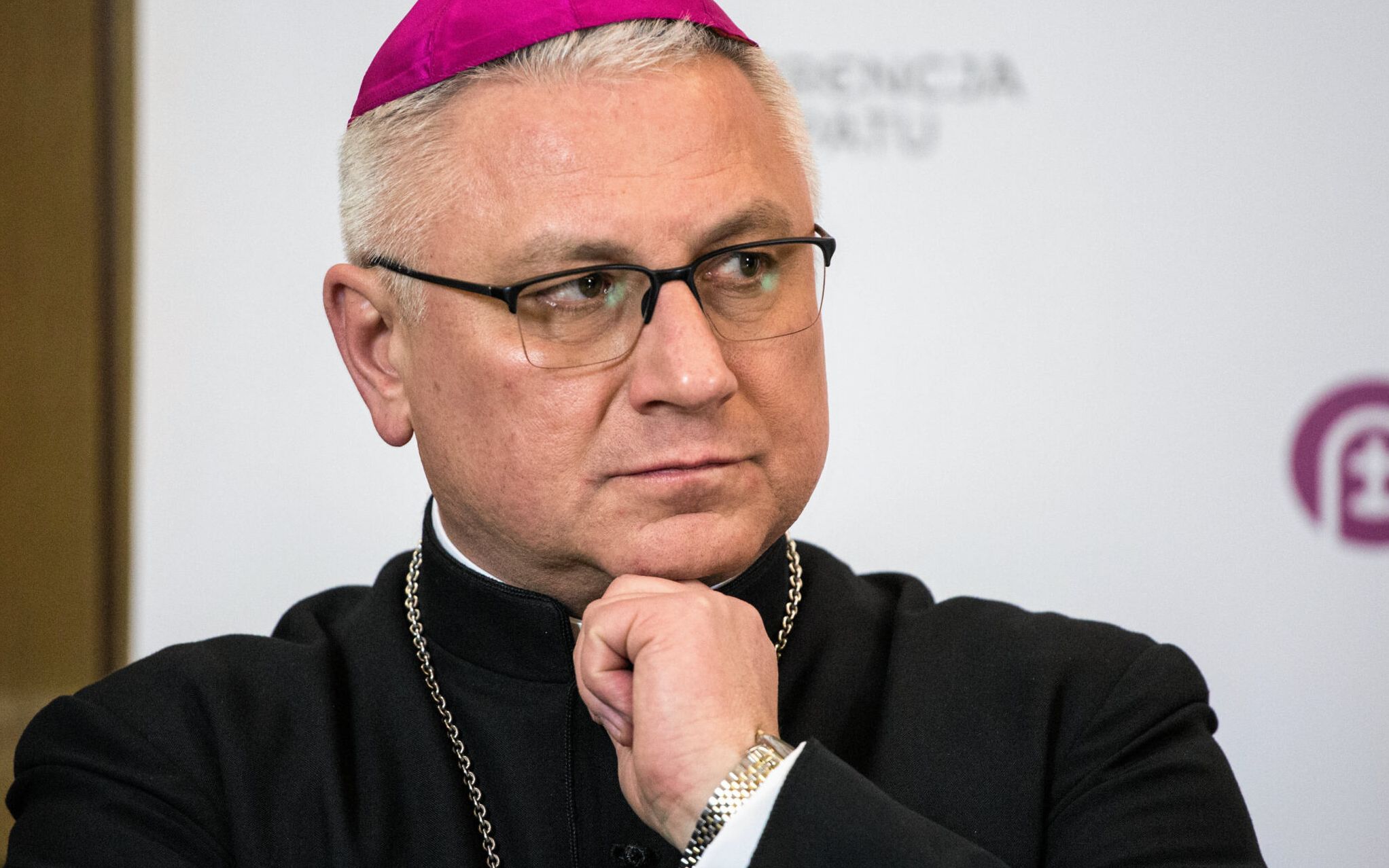 14.03.2019 Warszawa , skwer Kardynala Stefana Wyszynskiego 6 . Nz bp. Artur G. Mizinski .  Przedstawienie raportu dotyczacego wykorzystywania seksualnego osob maloletnich w polskim kosciele po 382 Zebraniu Plenarym Episkopatu Polski .
Fot. Adam Stepien / Agencja Gazeta