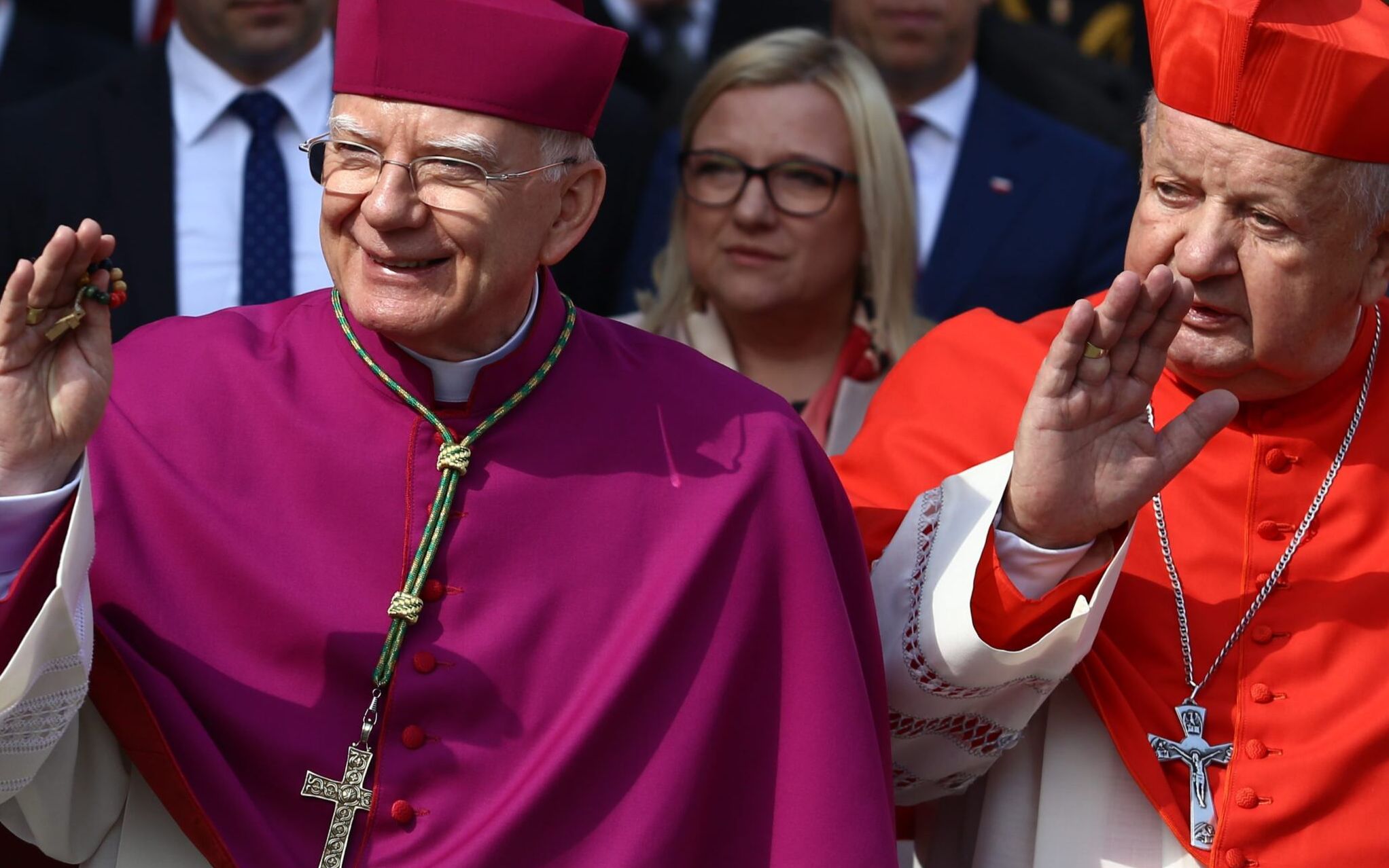 14.05.2017 Krakow . Kardynal Stanislaw Dziwisz , abp Marek Jedraszewski . Procesja ku czci sw Stanislawa z Wawelu na Skalke
Fot. Jakub Porzycki / Agencja Gazeta