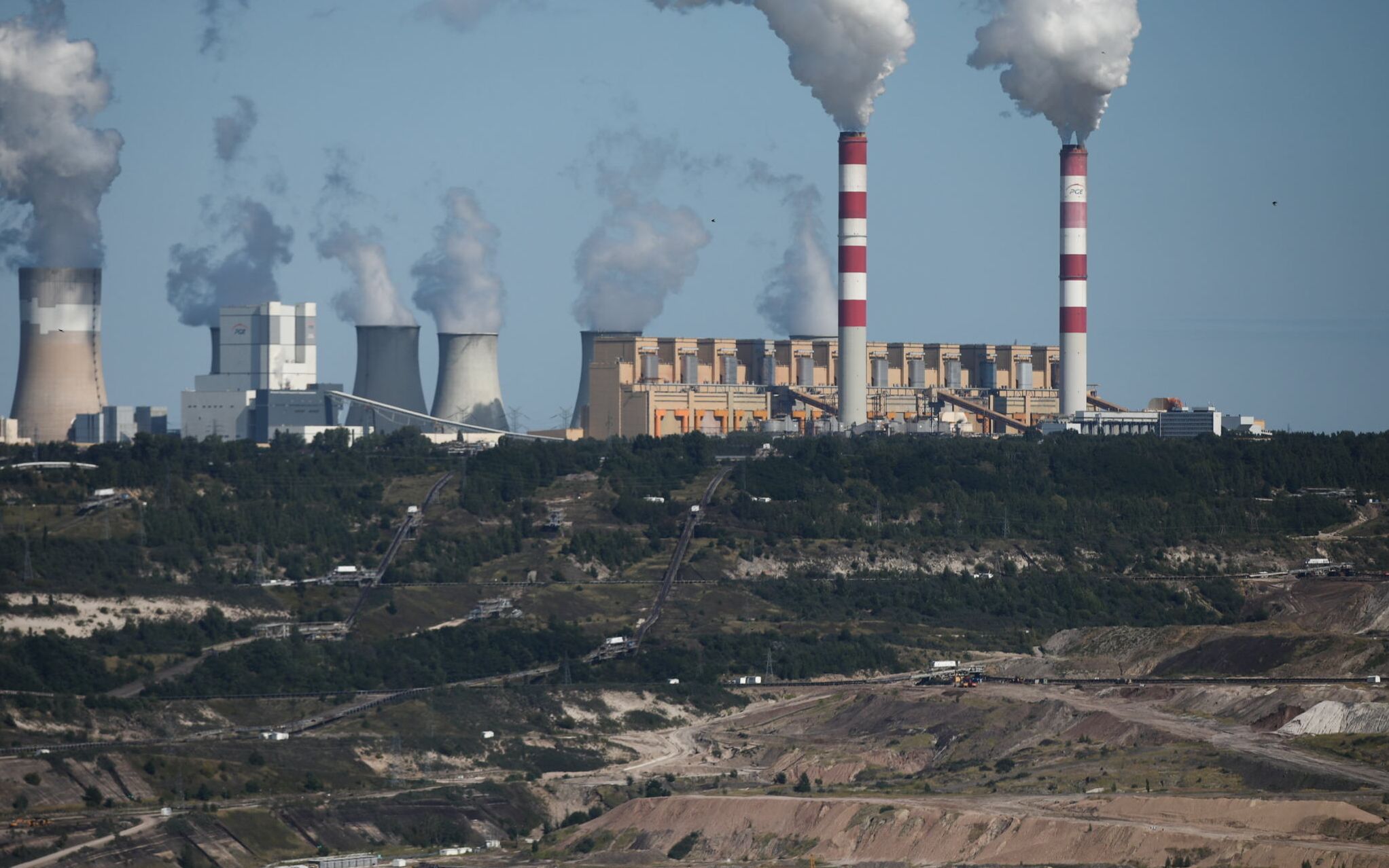 04.09.2021 Kleszczow . Kopalnia odkrywkowa i elektrownia w Rogowcu .
Fot. Jakub Wlodek / Agencja Wyborcza.pl