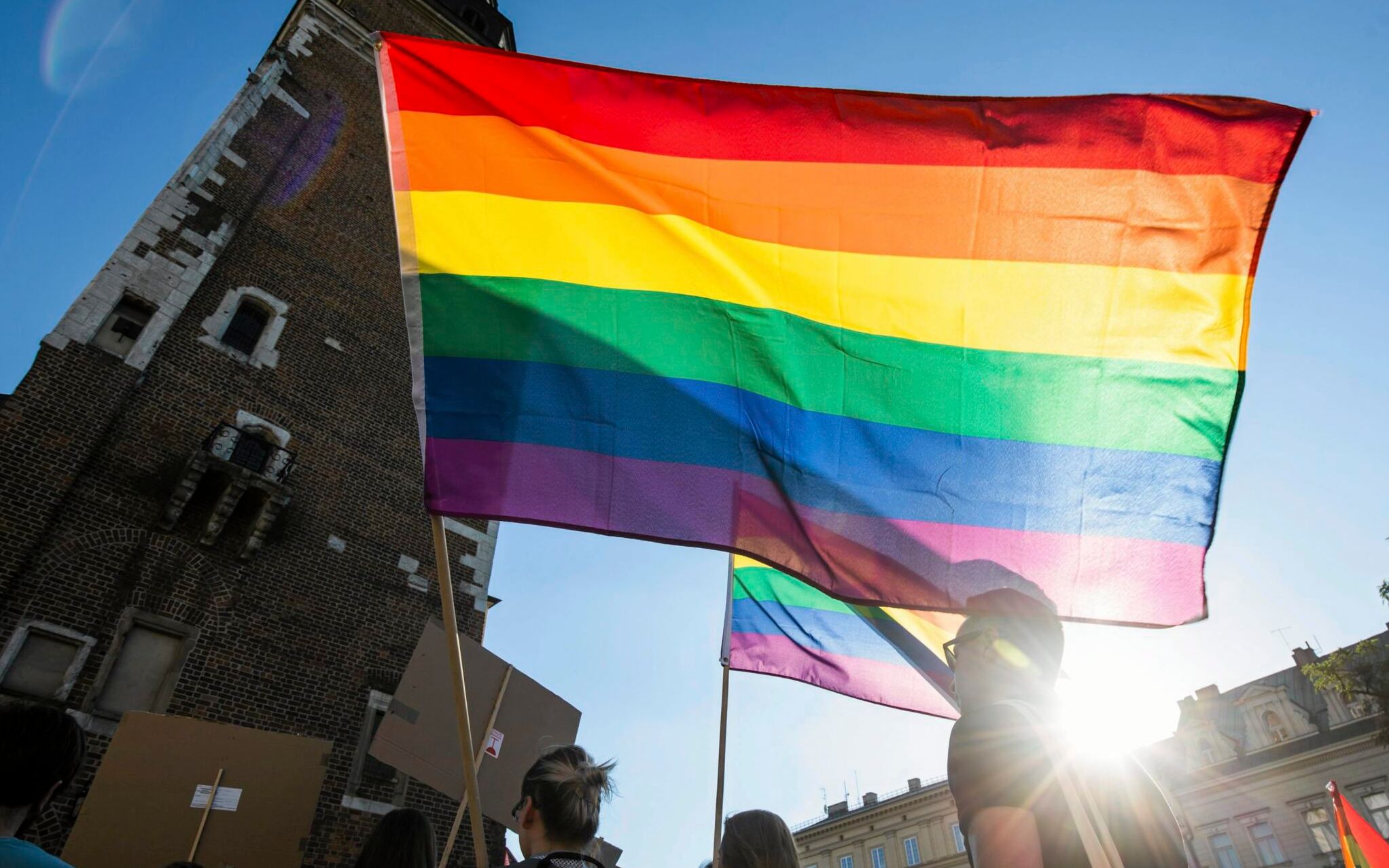 30.07.2017 Krakow , Rynek Glowny .  Manifestacja "Solidarnosc Nasz Bronia"  zorganizowana przez srodowiska lewicowe oraz LGBT i KOD 
Fot. Katarzyna Bednarczyk / Agencja Gazeta