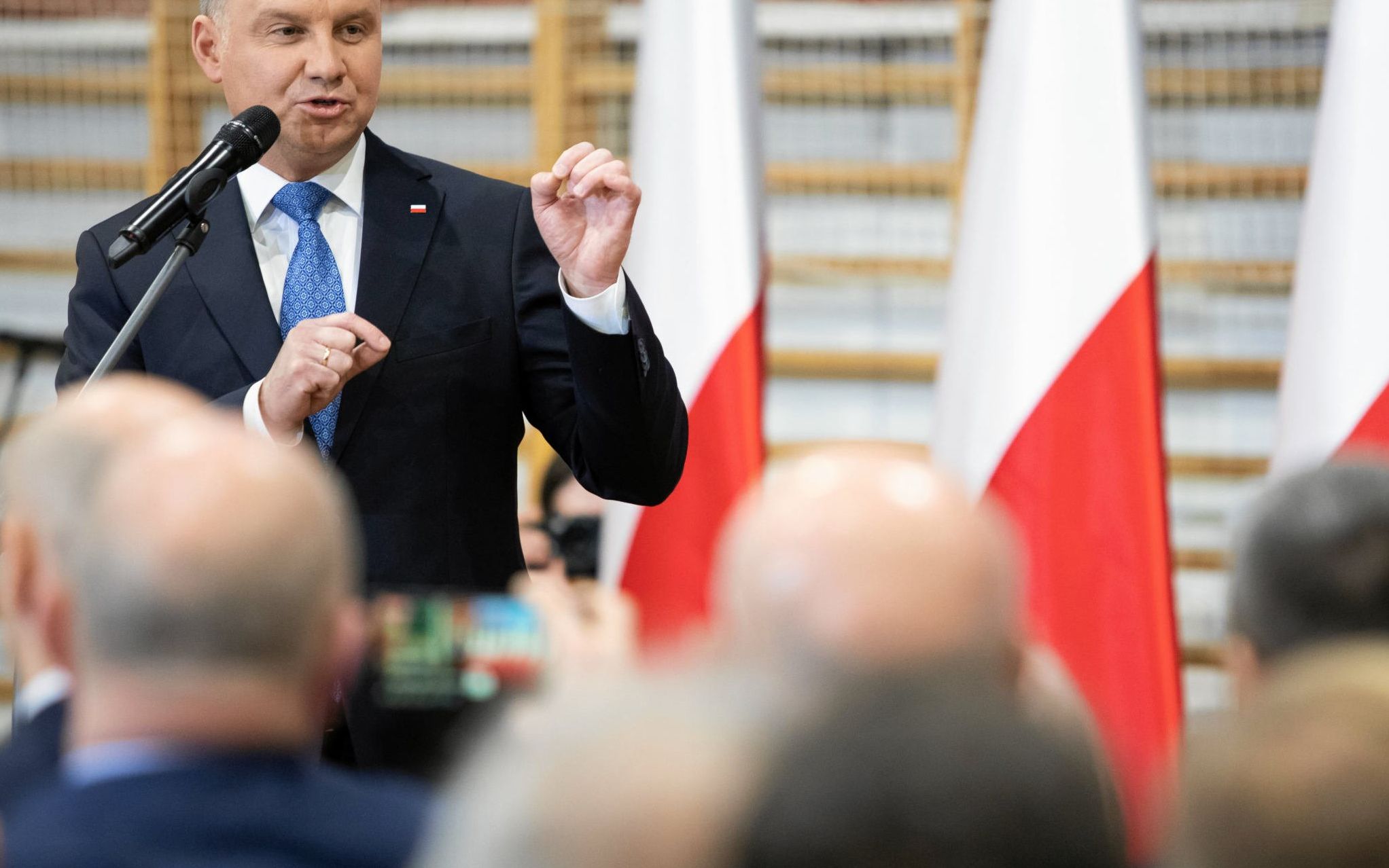 05.02.2020 Lubartow . Prezydent Andrzej Duda podczas spotkania z mieszkancami miasta . 
Fot. Jakub Orzechowski / Agencja Gazeta