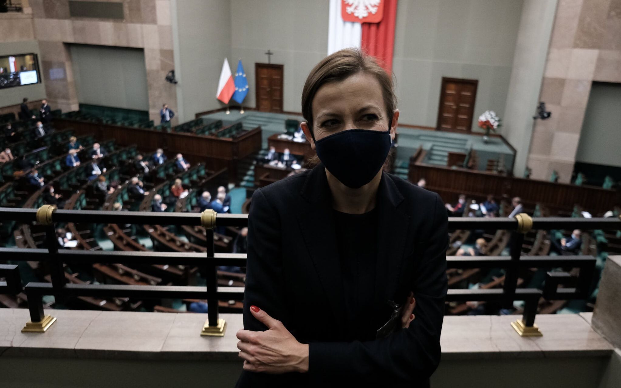 22.10.2020 Warszawa , ul Wiejska , Sejm . Kandydatka na urzad Rzecznika Praw Obywatelskich Zuzanna Rudzinska - Bluszcz na galerii dla gosci 
Fot. Slawomir Kaminski / Agencja Gazeta
