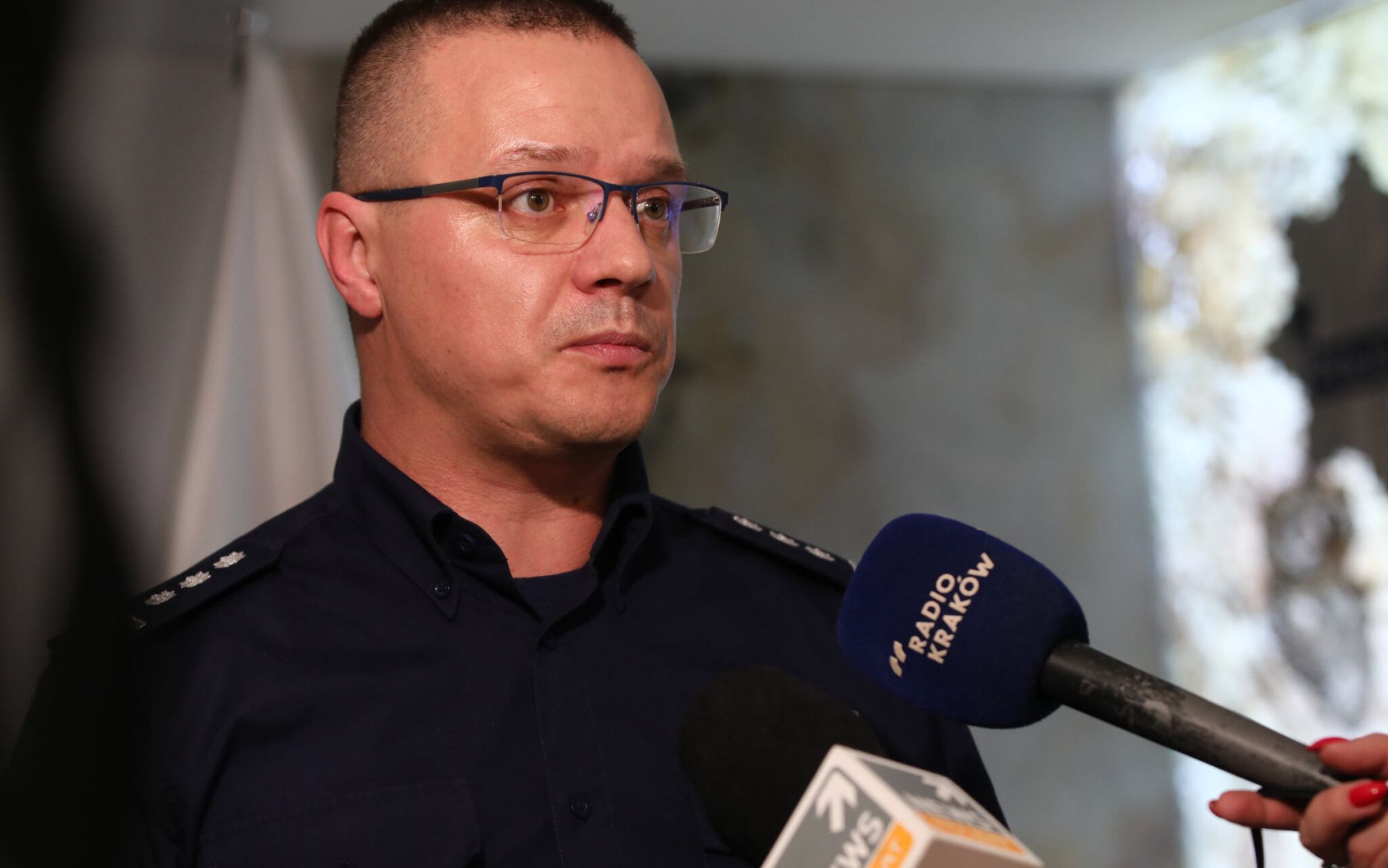 28.02.2020 Krakow , ulica Mogilska . Komenda Wojewodzka Policji w Krakowie . Mariusz Ciarka podczas konferencji prasowej o zatrzymaniu Magdaleny K . na Slowacji .
Fot. Jakub Wlodek / Agencja Gazeta