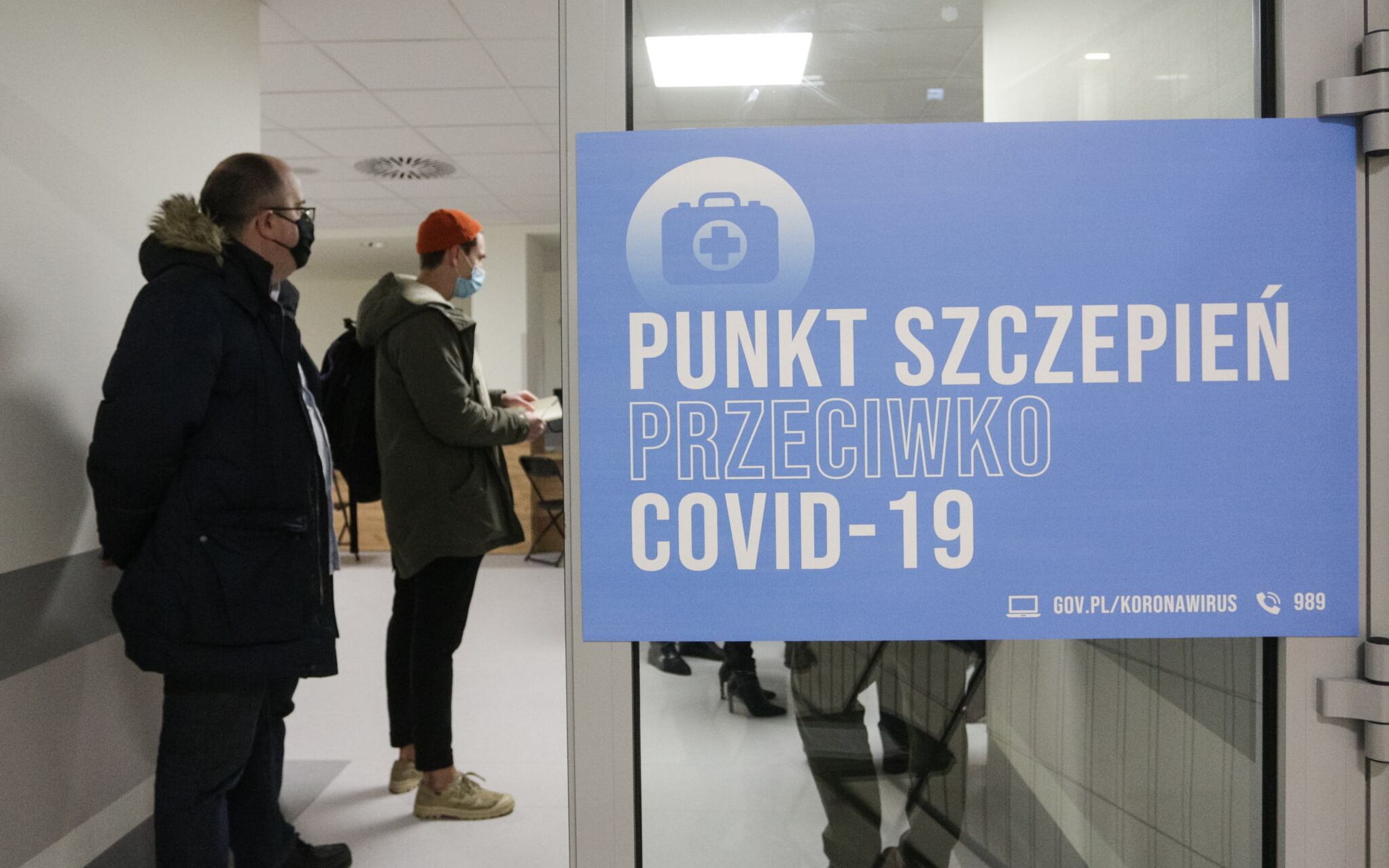 25.01.2021 Warszawa , ulica Indiry Gandhi 14 . Szpital Poludniowy w pierwszym dniu szczepienia seniorow przeciw covid . Punkt szczepien przeciw covid .
Fot. Adam Stepien / Agencja Gazeta