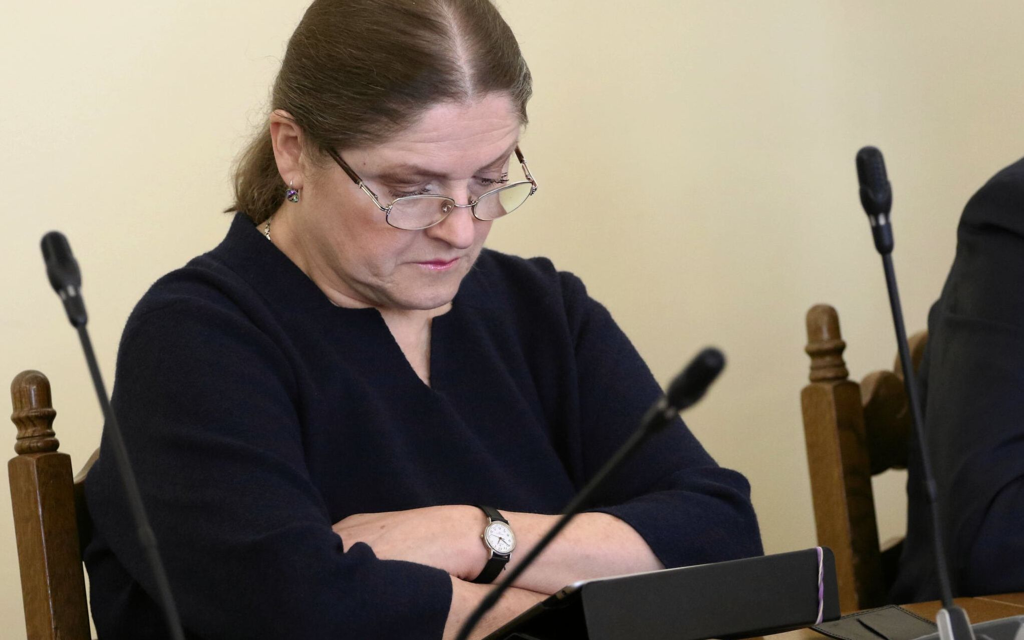 19.03.2018 Warszawa . Sejm . Krystyna Pawlowicz podczas posiedzenia Komisji Sprawiedliwosci i Praw Czlowieka w sprawie nowelizacji ustawy o Krajowej Radzie Sadownictwa . Przed posiedzeniem Komisji PiS wycofal projekt nowelizacji .
Fot. Slawomir Kaminski / Agencja Gazeta