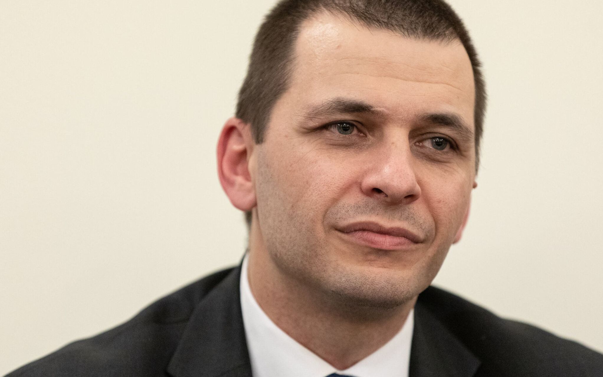 23.09.2019 Warszawa . Uniwersytet Warszawski . Dyrektor Liceum Oglnoksztalcacego imienia Sniadeckiego Marcin Konrad Jaroszewski podczas debaty '' Co podwojny rocznik zmienia w szkolach '' . 
Fot. Dawid Zuchowicz / Agencja Gazeta