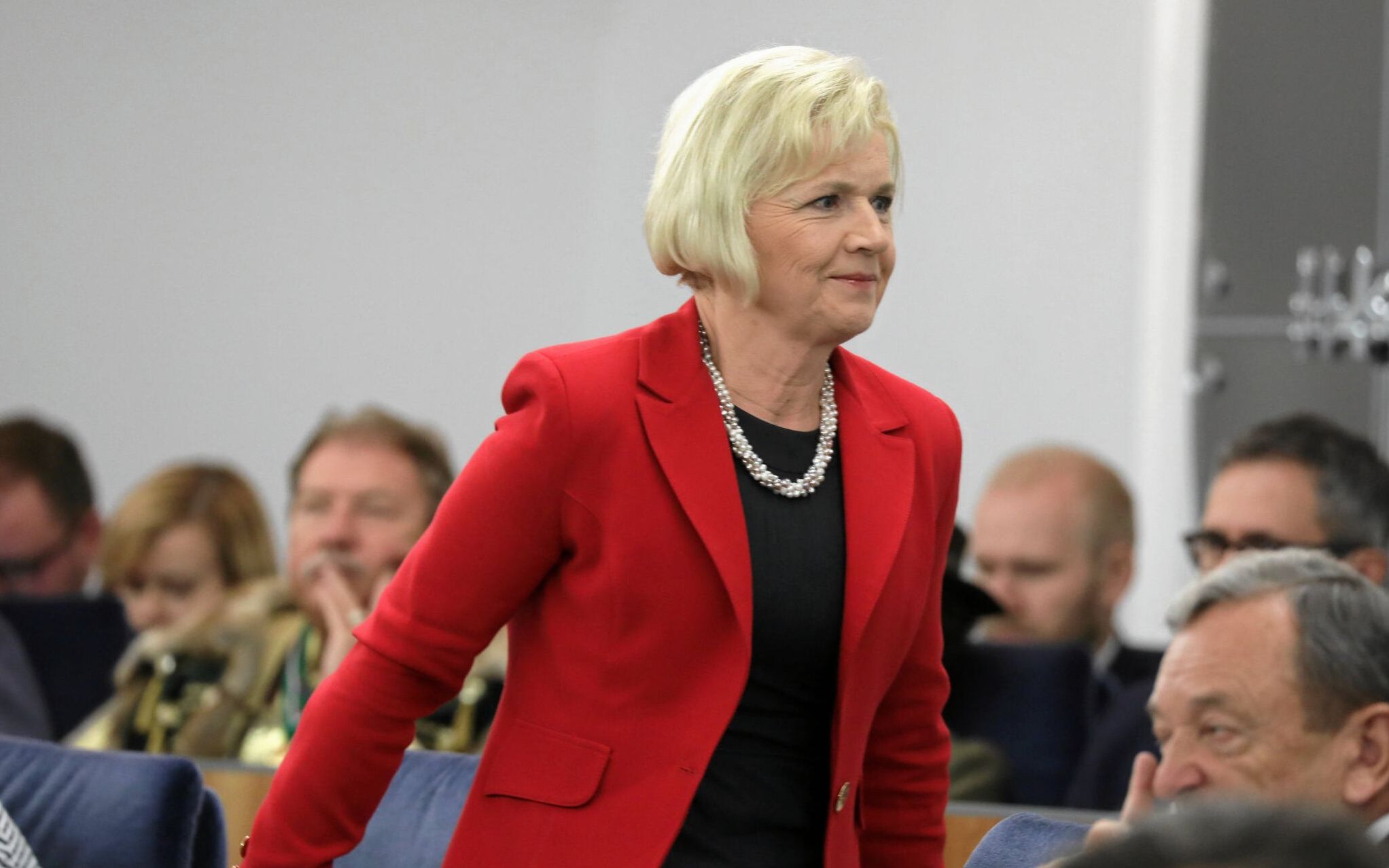 17.10.2019 Warszawa , ulica Wiejska . Senator Lidia Staron podczas 85 , ostatniego , posiedzenia Senatu IX Kadencji .
Fot. Slawomir Kaminski / Agencja Gazeta