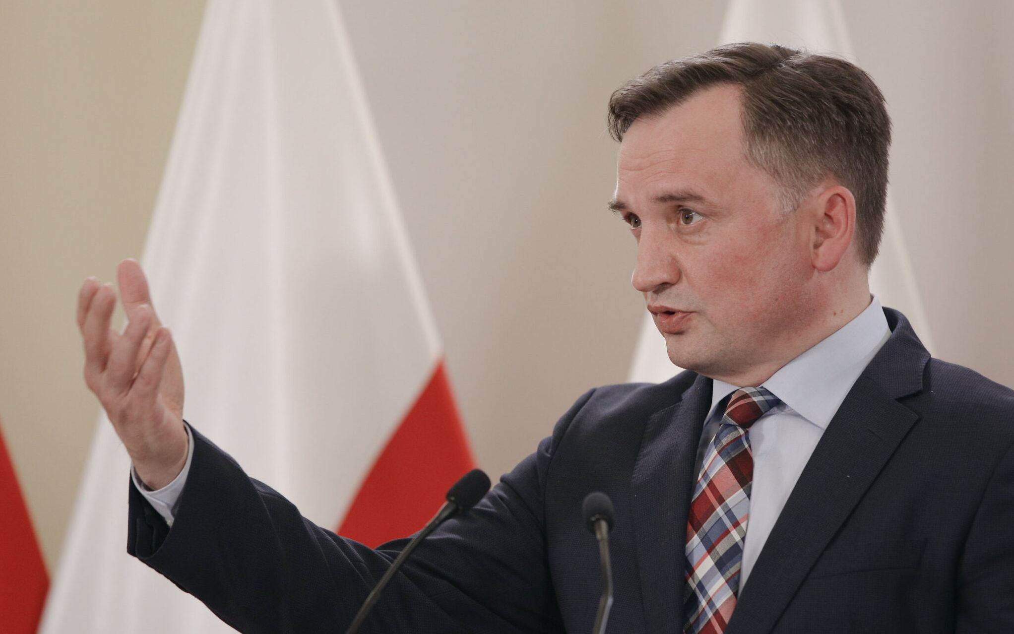 11.05.2021 Warszawa . Ministerstwo Sprawiedliwosci . Minister sprawiedliwosci , prokurator generalny Zbigniew Ziobro podczas konferencji prasowej w sprawie reformy prawa rodzinnego .
Fot. Dawid Zuchowicz / Agencja Gazeta