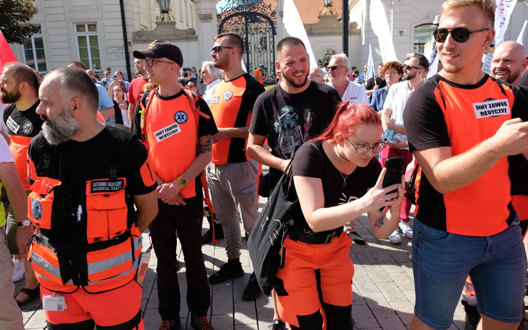 11.09.2021 Warszawa . Manifestacja pracownikow sluzby zdrowia . Demonstracja przejdzie pod Ministerstwo Zdrowia , Palac Prezydencki i Sejm .
Fot. Slawomir Kaminski / Agencja Gazeta