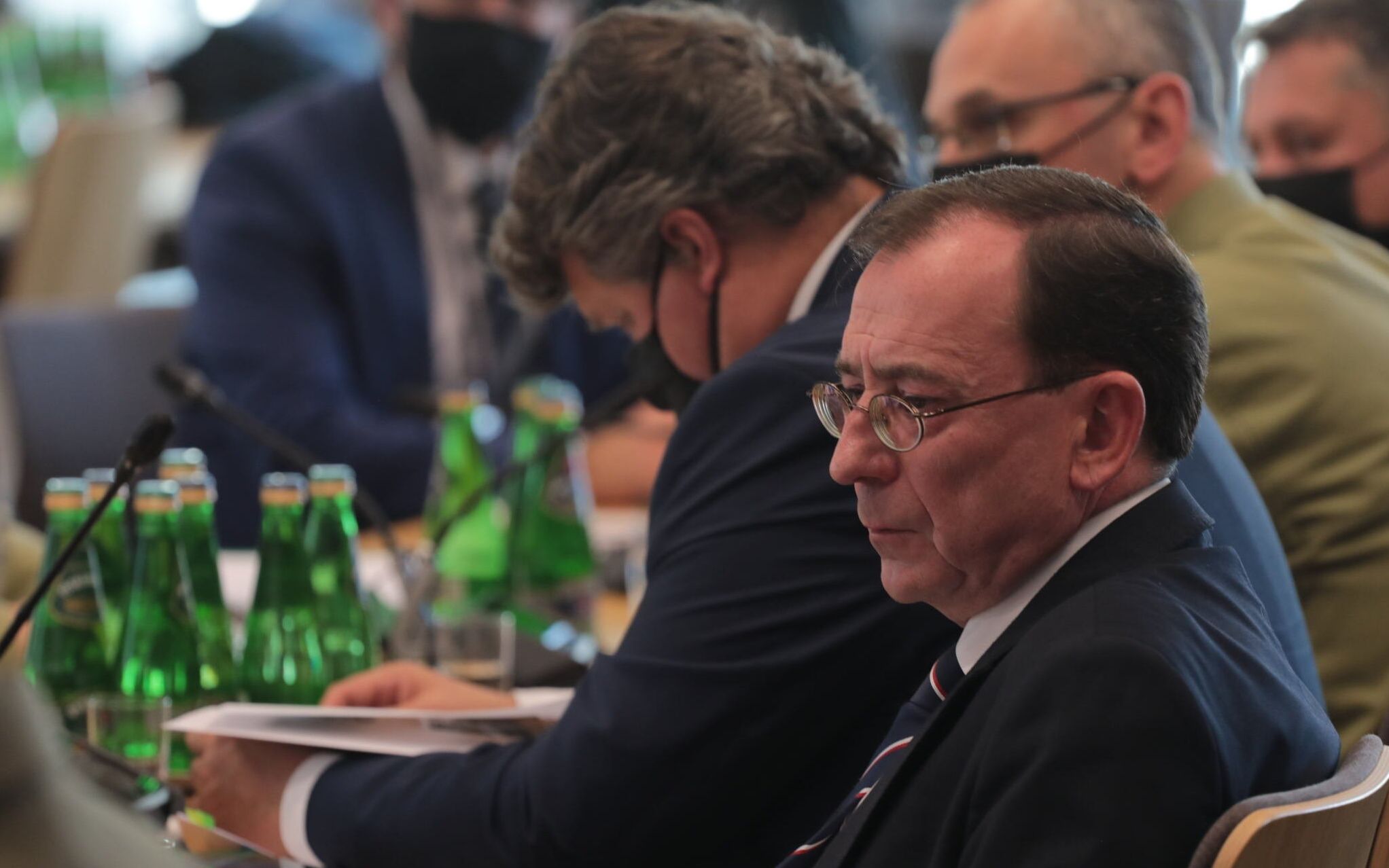 27.09.2021 Warszawa , ulica Wiejska . Sejm . Posiedzenie sejmowej Komisji Administracji i Spraw Wewnetrznych w sprawie naplywu migrantow przez granice polsko - bialoruska .
Fot. Slawomir Kaminski / Agencja Gazeta