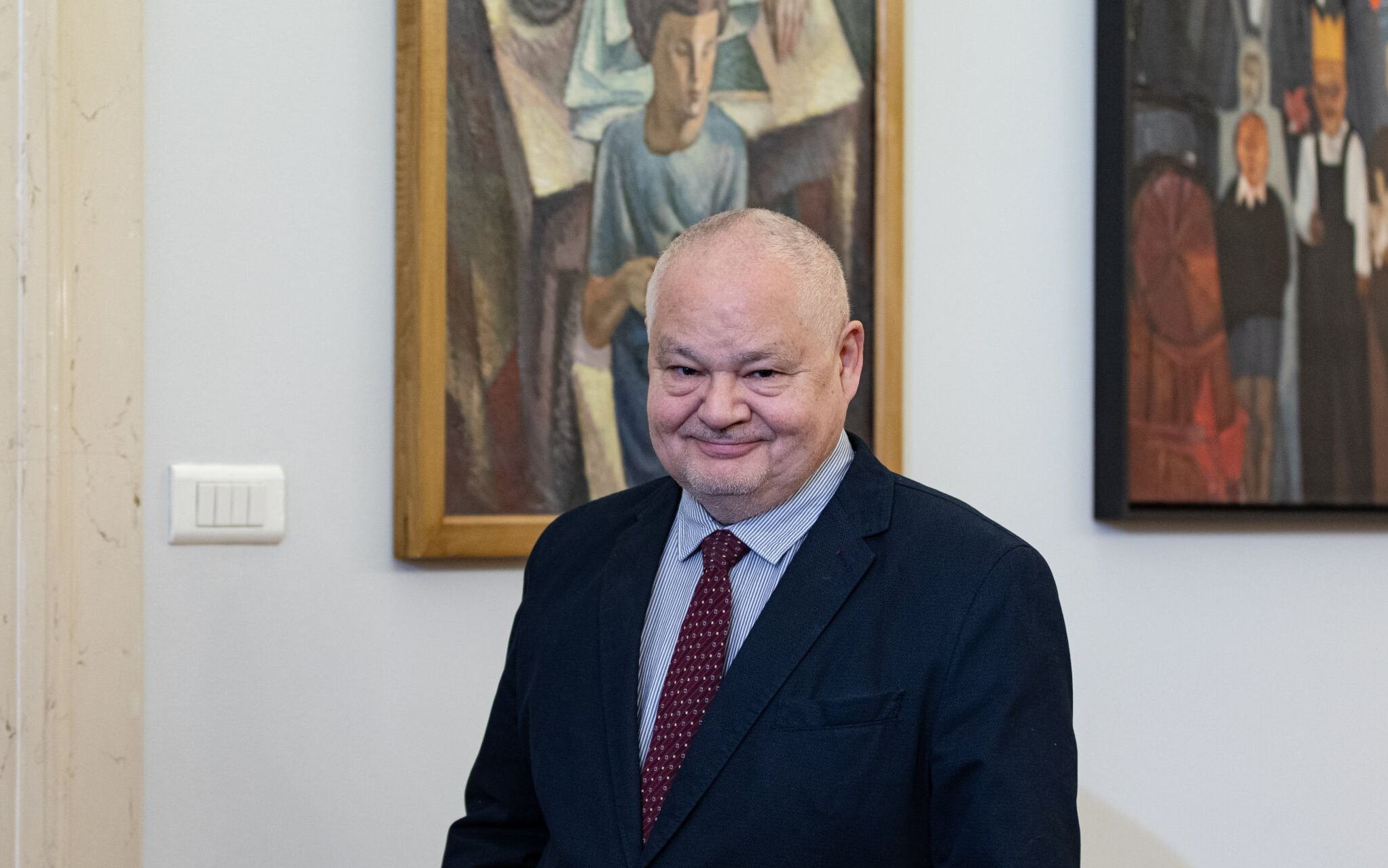 24.01.2020 Warszawa , Palac Prezydencki . Prezes NBP Adam Glapinski podczas powolania Roberta Tomanka na przedstawiciela Prezydenta w Komisji Nadzoru Finansowego . 
Fot. Dawid Zuchowicz / Agencja Gazeta