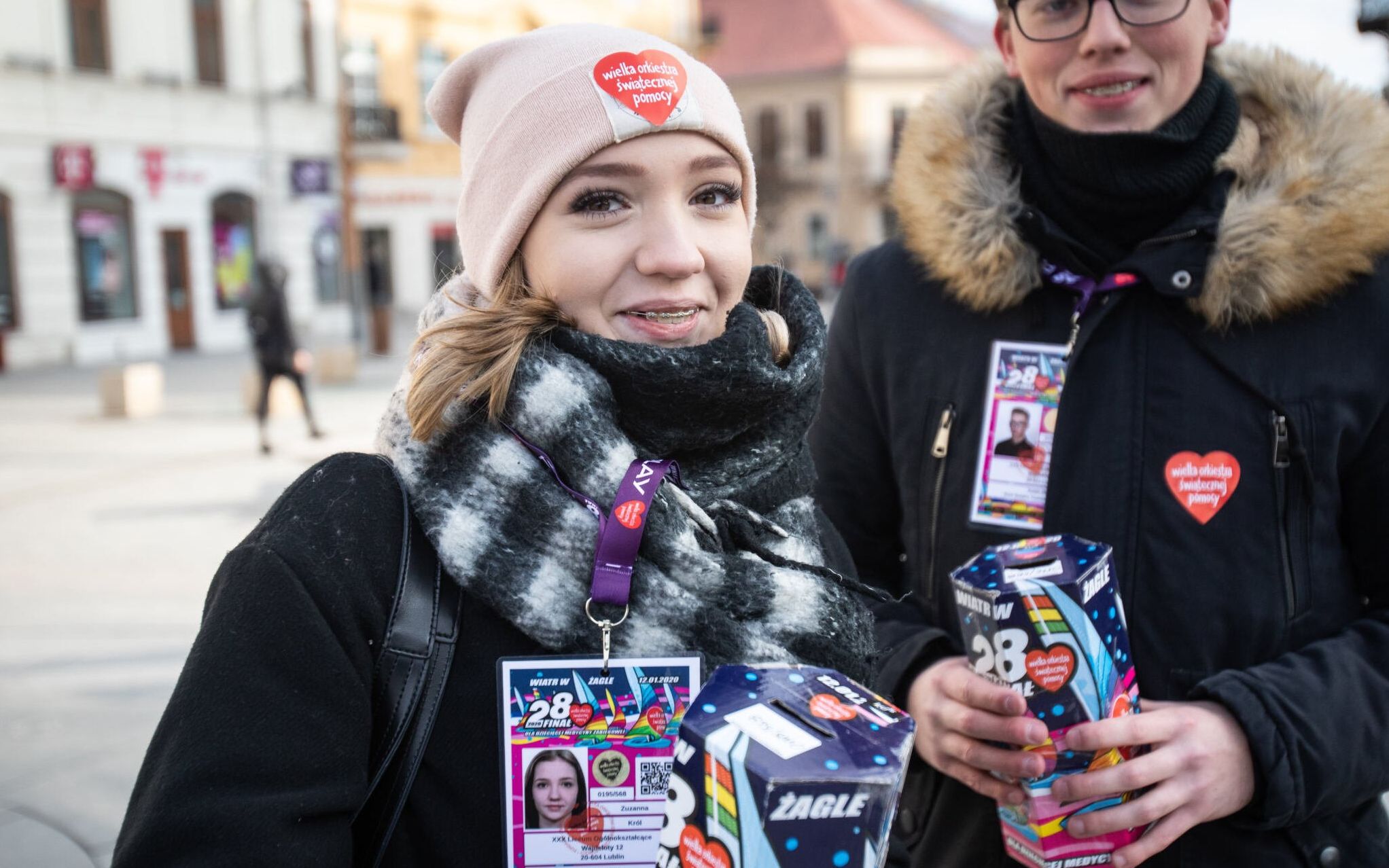 12.01.2020 Lublin . Wolontariusze podczas 28 finalu Wielkiej Orkiestry Swiatecznej Pomocy .
Fot. Jakub Orzechowski / Agencja Gazeta