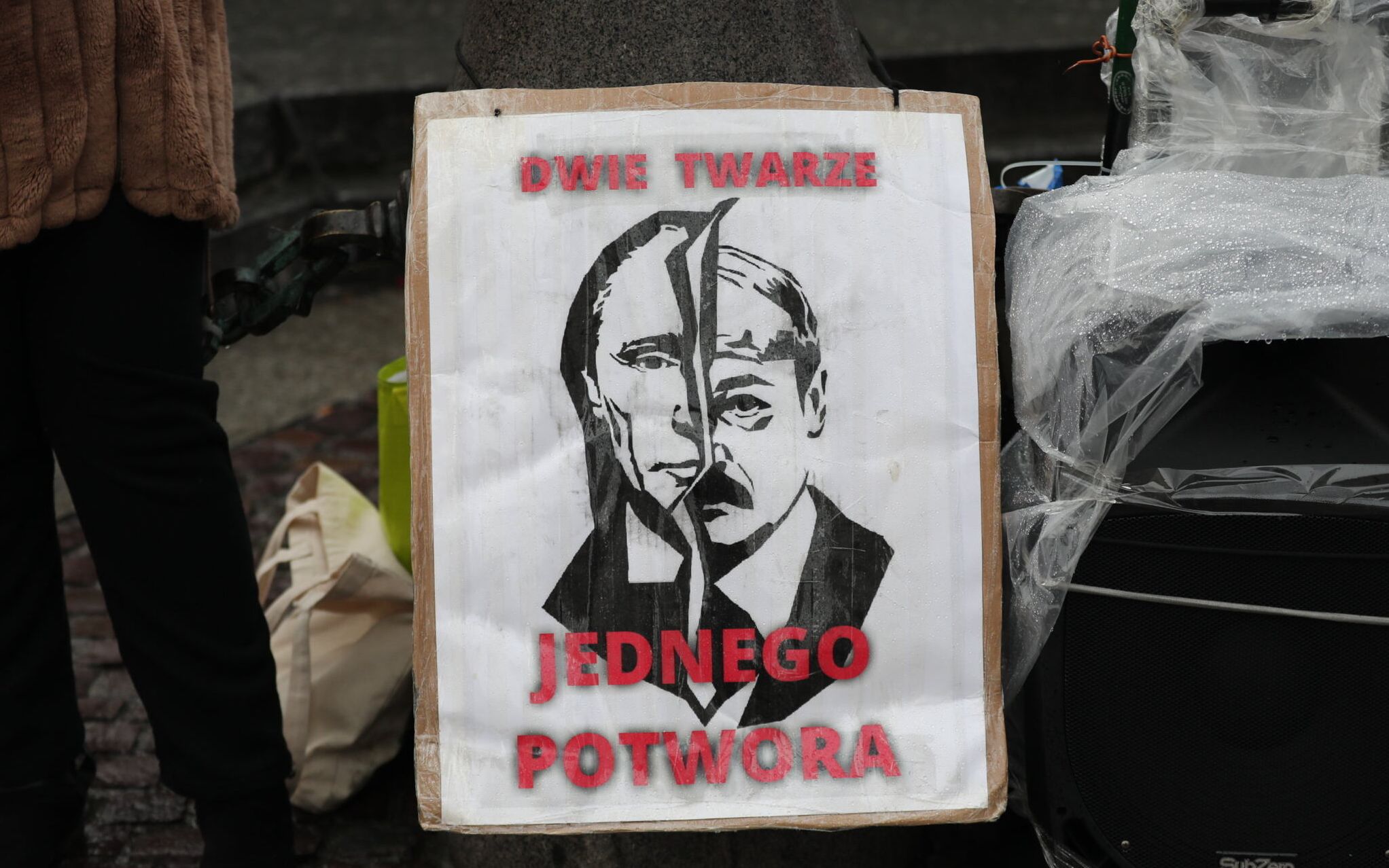 06.02.2022 Krakow , Rynek Glowny . Protest Bialorusinow przeciwko przetrzymywaniu wiezniow politycznych przez rezim w Bialorusi .
Fot. Jakub Wlodek / Agencja Wyborcza.pl