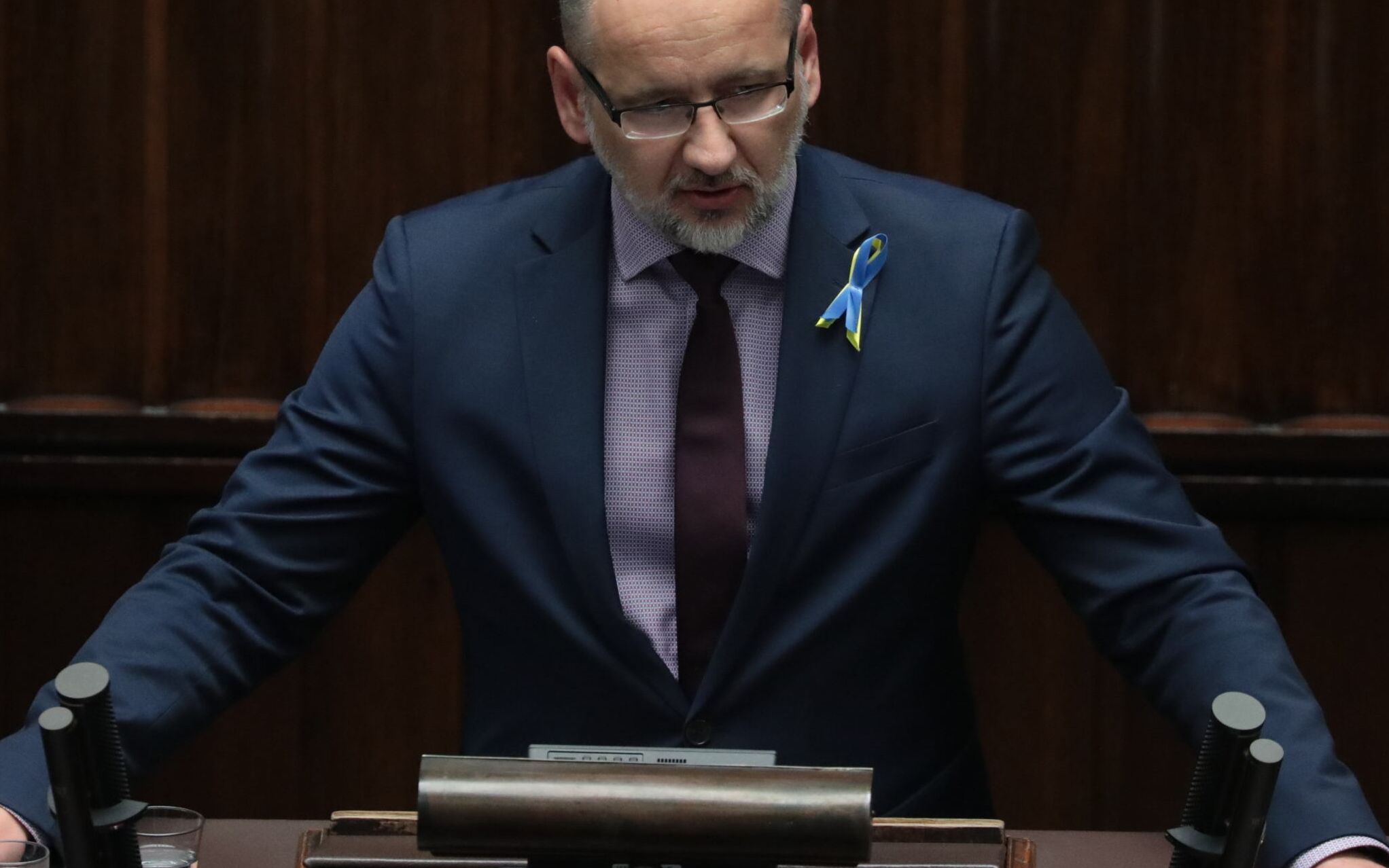 26.05.2022 Warszawa , ul Wiejska , Sejm . Minister zdrowia Adam Niedzielski podczas wieczornego bloku glosowan m. in. nad wnioskiem o wyrazenie wotum nieufnosci wobec ministra sprawiedliwosci Zbigniewa Ziobry .
Fot. Slawomir Kaminski / Agencja Wyborcza.pl