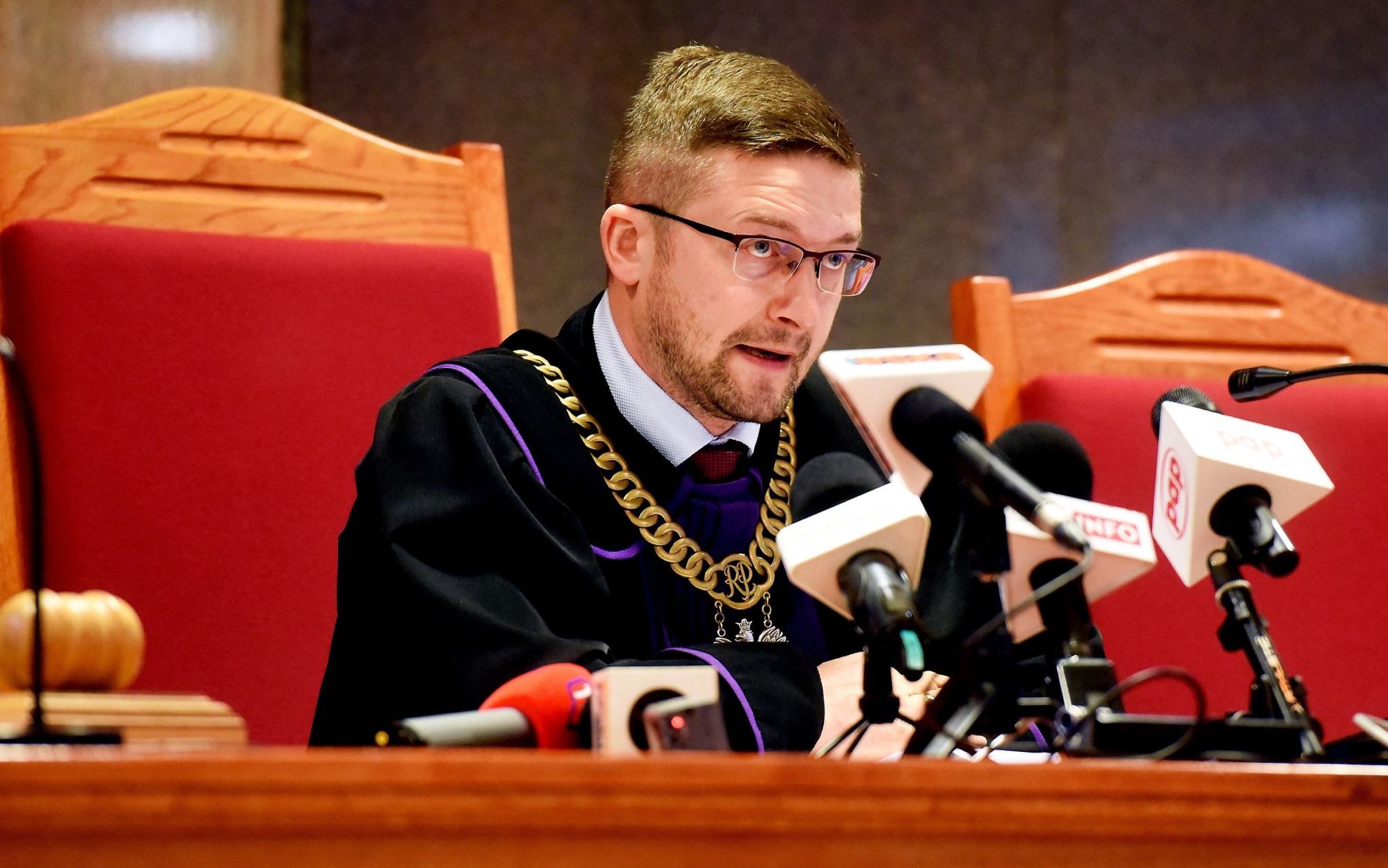 24.01.2020 Olsztyn , Sad Okregowy w Olsztynie . Sedzia Pawel Juszczyszyn podczas rozprawy dot . ujawnienia list poparcia dla kandydatow do neo - KRS . 
Fot . Robert Robaszewski / Agencja Gazeta