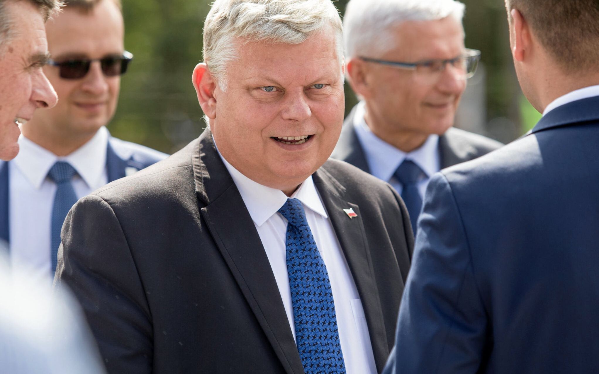 21.08.2018 Pulawy . Posel PiS Marek Suski podczas otwarcia obwodnicy Pulaw wchodzacej w sklad drogi ekspresowej S 12 .
Fot. Jakub Orzechowski / Agencja Gazeta