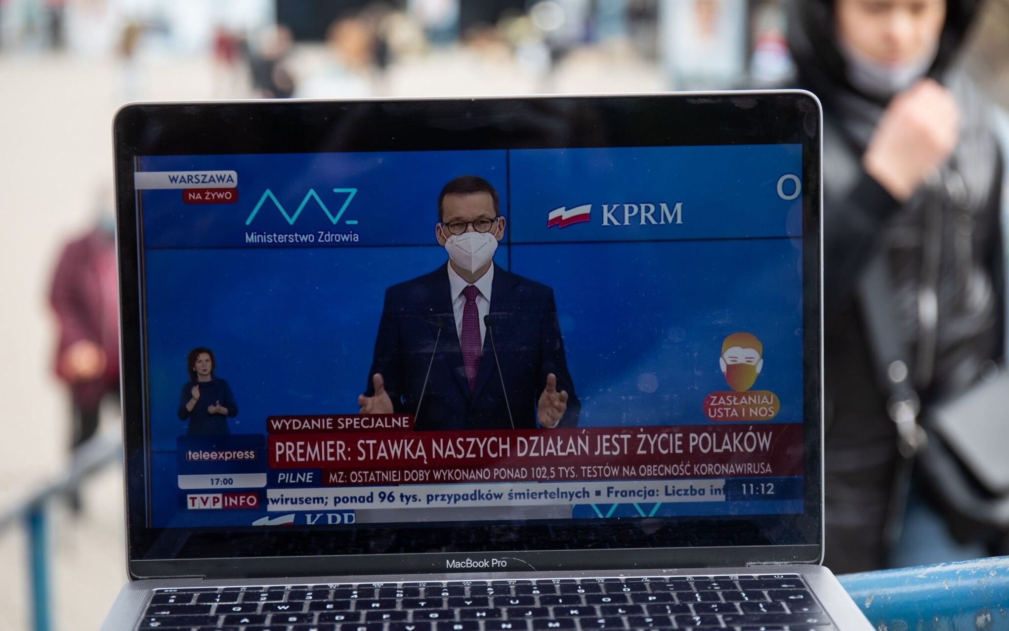 25.03.2021 Warszawa . Premier rzadu PiS Mateusz Morawiecki i ministerzdrowia Adam Niedzielski podczas konferencji prasowej online - ogloszaja kolejne obostrzenia ze wzgledu na trzecia fale pandemii koronawirusa .
Fot. Maciek Jazwiecki / Agencja Wyborcza.pl