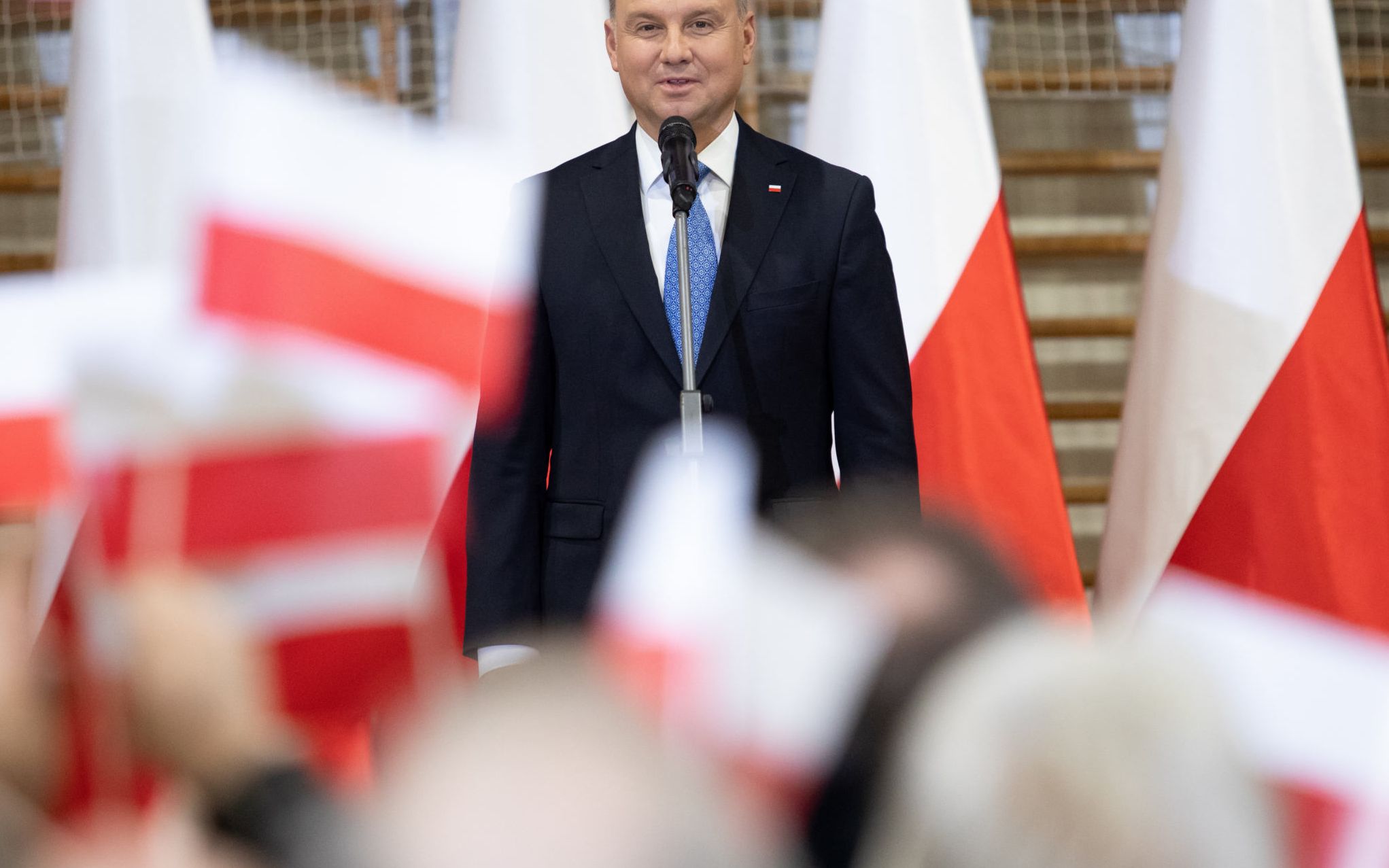 05.02.2019 Lubartow . Prezydent RP Andrzej Duda podczas spotkania z mieszkancami miasta . 
Fot. Jakub Orzechowski / Agencja Gazeta