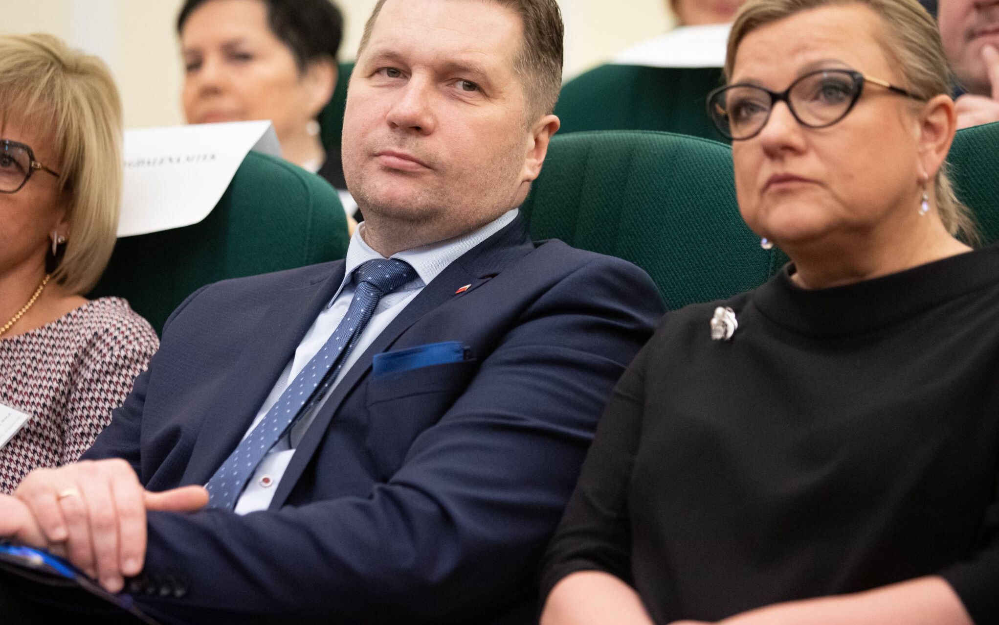 18.01.2020 Lublin , Katolicki Uniwersytet Lubelski .  Od lewej : posel PiS Przemyslaw Czarnek , europoslanka PiS Beata Kempa podczas wreczenia nagrody im . Stefana Kardynala Wyszynskiego Prymasa Tysiaclecia Abp prof . dr . hab . Markowi Jedraszewskiemu . 
Fot. Jakub Orzechowski / Agencja Gazeta