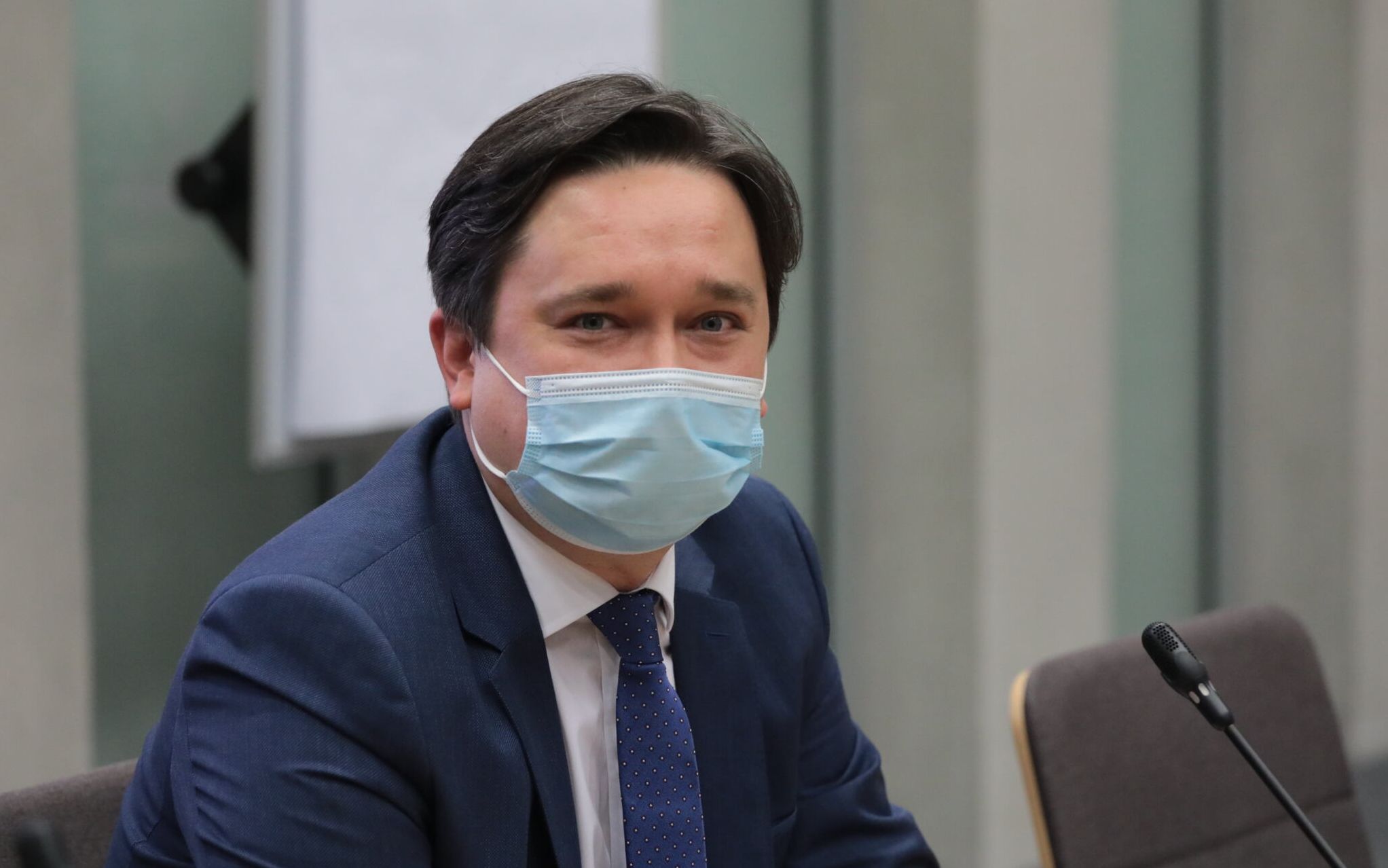 06.07.2021 Warszawa , ulica Wiejska . Sejm . Kandydat na Urzad Rzecznika Praw Obywatelskich profesor Marcin Wiacek podczas posiedzenia Komisji Sprawiedliwosci i Praw Czlowieka .
Fot. Slawomir Kaminski / Agencja Gazeta