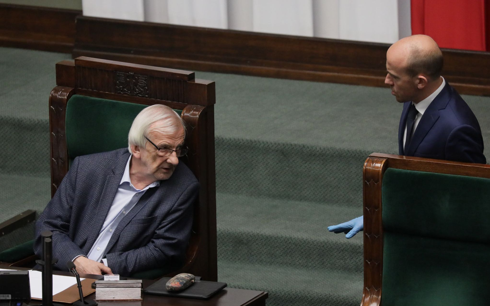 07.04.2020 Warszawa . Sejm . podczas czwartego dnia 9 posiedzenia Sejmu IX kadencji w czasie epidemii koronawirusa .
Fot. Slawomir Kaminski / Agencja  Gazeta
