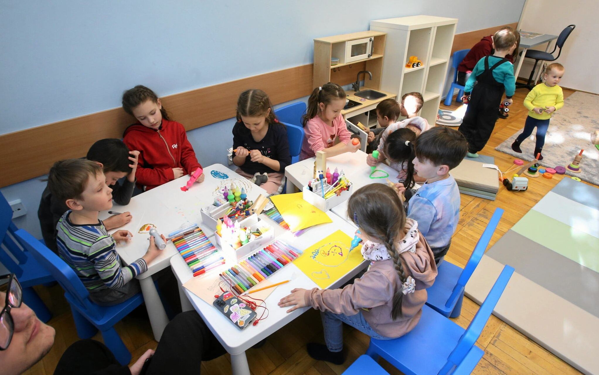09.03.2022 Szczecin , ul. Marii Sklodowskiej - Curie 4 . Centrum Pomocy Szczecin Ukrainie . Swietlica dla dzieci .
Fot. Cezary Aszkielowicz / Agencja Wyborcza.pl