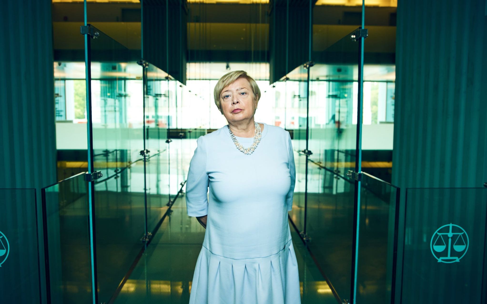 25.06.2018 Warszawa , plac Krasinskich . Sad Najwyzszyy . Pierwsza prezes Sadu Najwyzszego Malgorzata Gersdorf .
Fot. Maciej Zienkiewicz / Agencja Gazeta