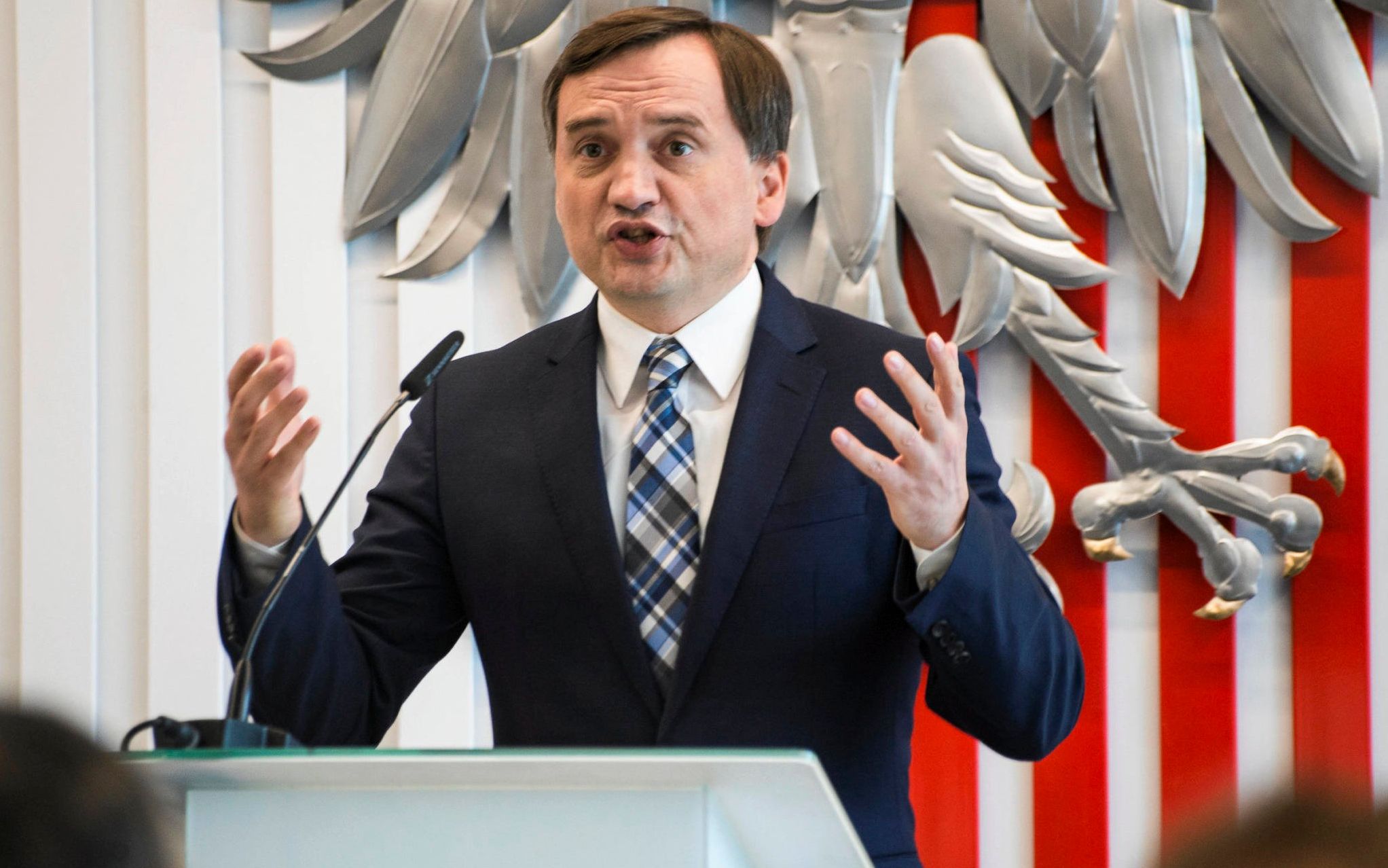 04.10.2019 Sosnowiec . Otwarcie nowego budynku prokuratury w Sosnowcu z udzialem Ministra Sprawiedliwosci Zbigniewa Ziobro .
Fot . Kamila Kotusz  / Agencja Gazeta




 *** Local Caption ***
