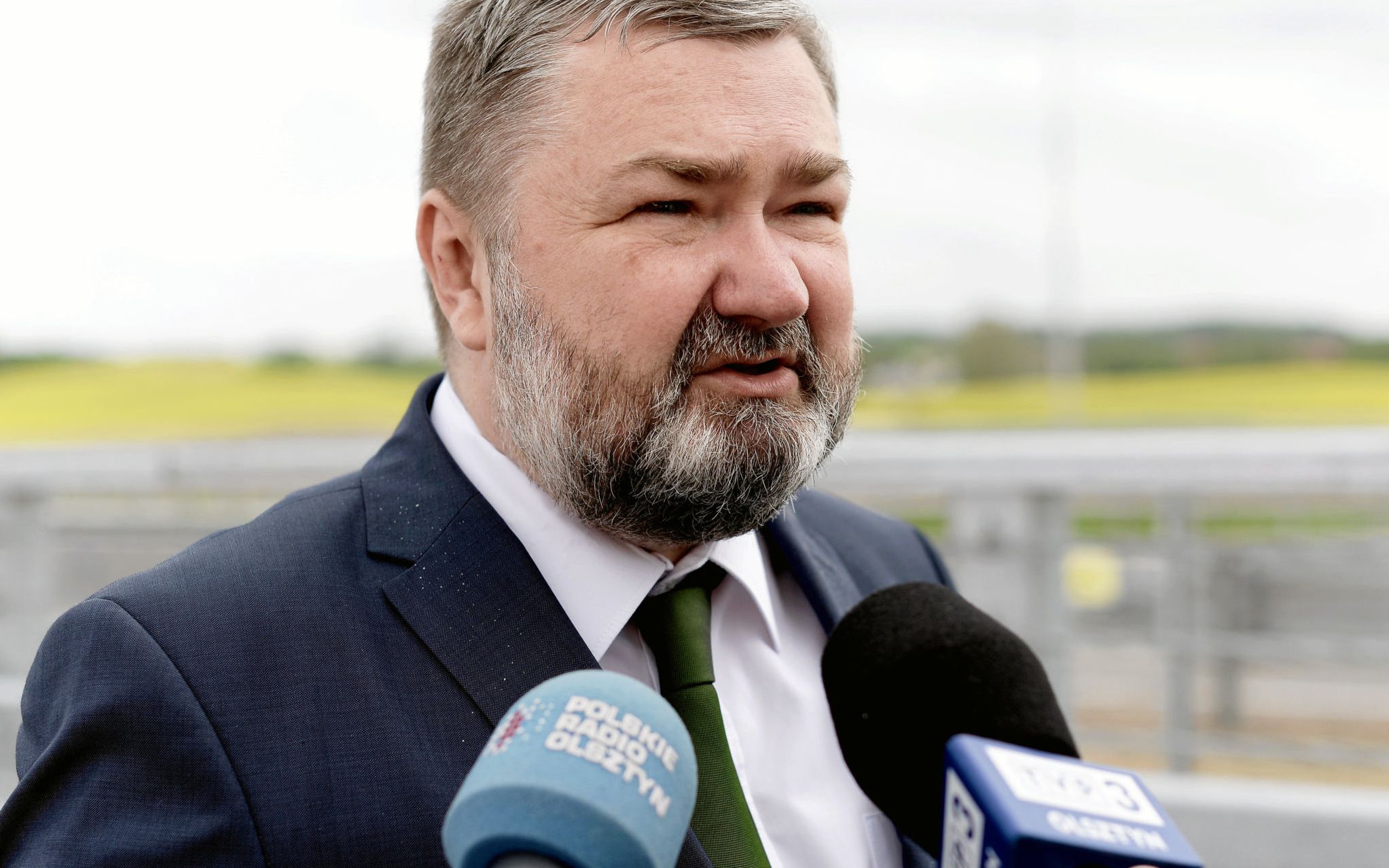21.05.2019 okolice wsi Szczesne , obwodnica Olsztyna . Karol Karski z PiS podczas otwarcia wezla Pieczewo .
Fot . Robert Robaszewski / Agencja Gazeta