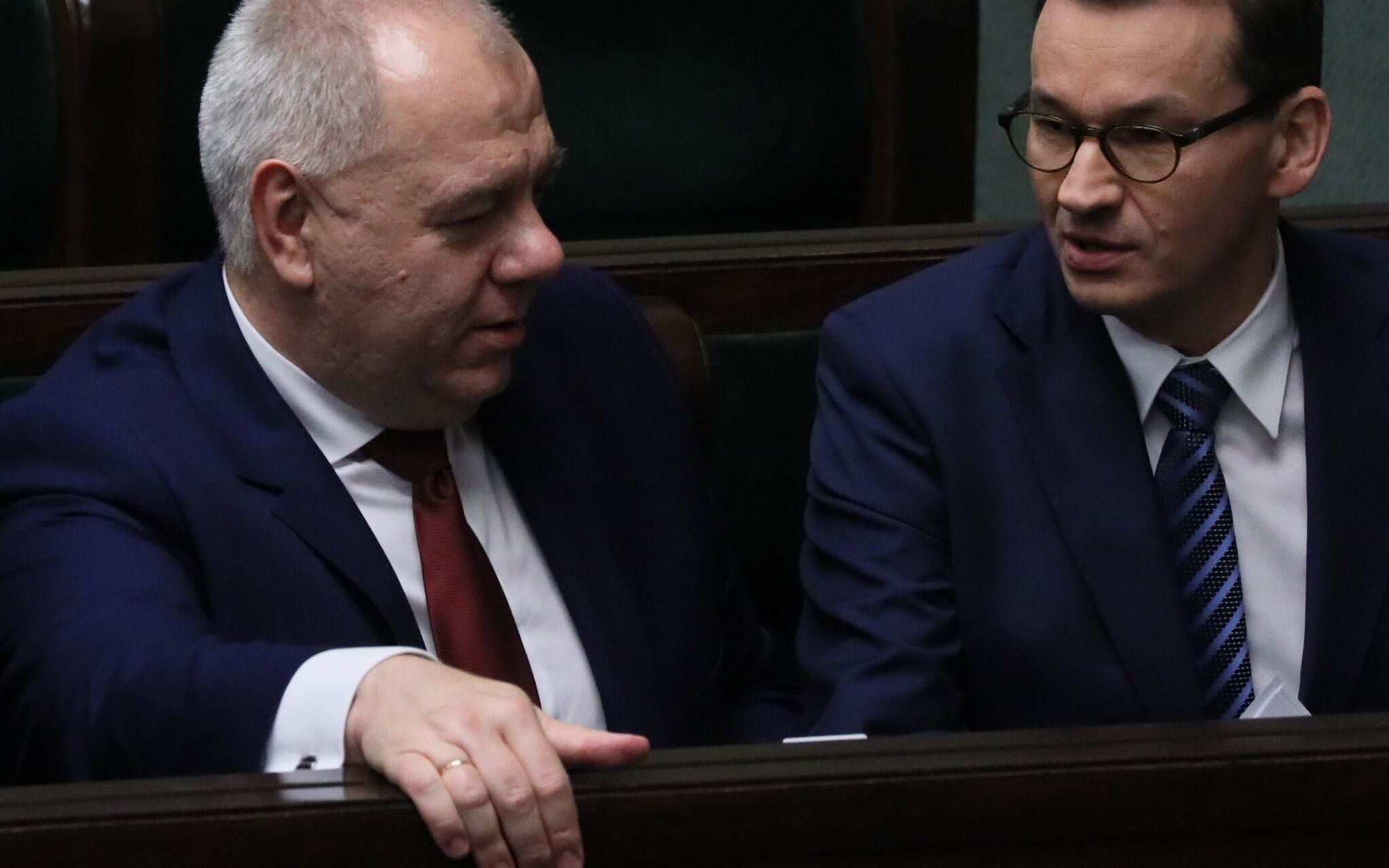17.07.2019 Warszawa , ul Wiejska , Sejm . Nz premier Mateusz Morawiecki , wicepremier Jacek Sasin podczas rozpoczecia 84 posiedzenia .
Fot. Slawomir Kaminski / Agencja Gazeta