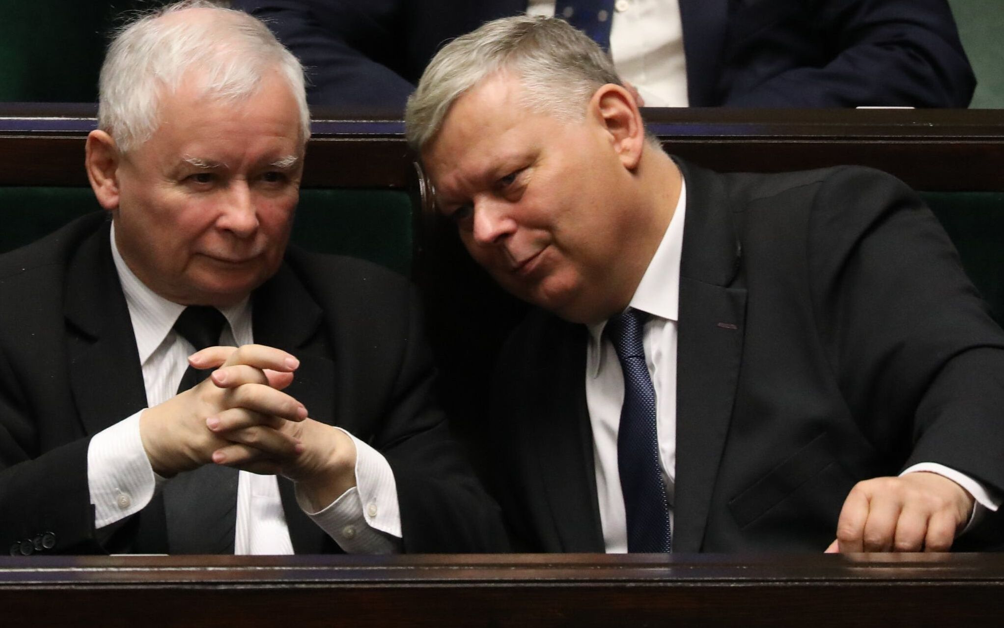 21.11.2018 Warszawa , ul Wiejska , Sejm . Prezes Pis Jaroslaw Kaczynski , Marek Suski  podczas posiedzenia .
Fot. Slawomir Kaminski / Agencja Gazeta