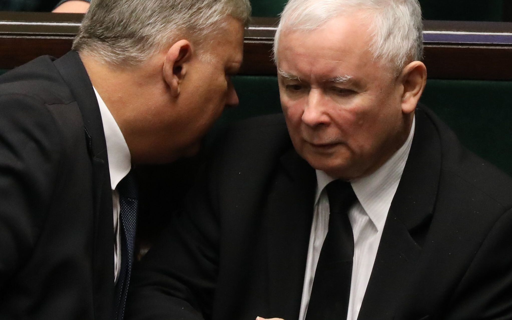 21.11.2018 Warszawa , ul Wiejska , Sejm .  Prezes PiS Jaroslaw Kaczynski , Marek Suski podczas posiedzenia .
Fot. Slawomir Kaminski / Agencja Gazeta