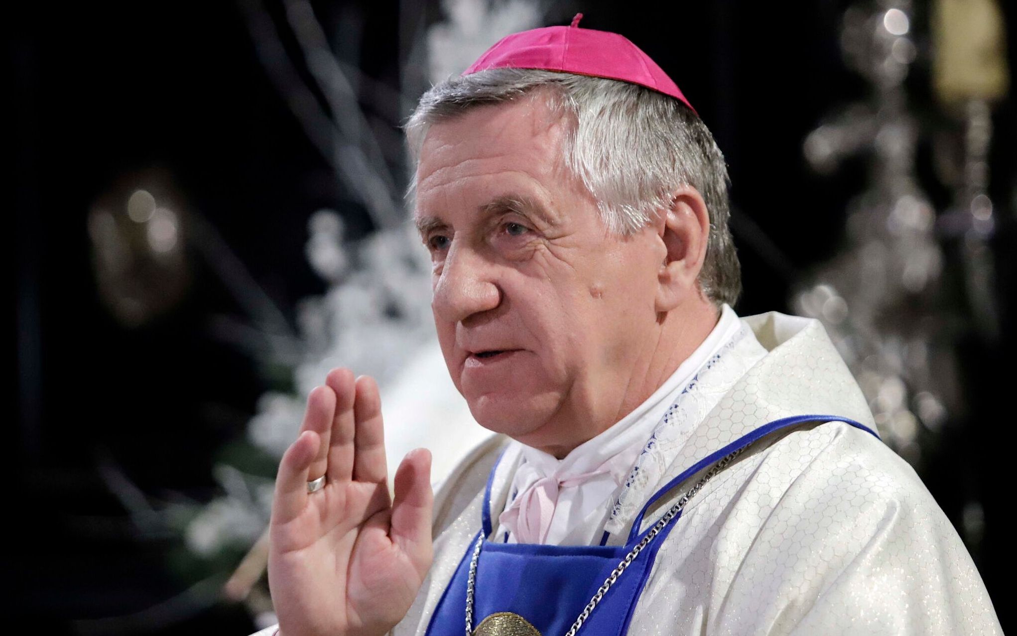 11.01.2020 Czestochowa, Jasna Gora. Kaplica Cudownego Obrazu Matki Boskiej. Abp Andrzej Dziega . 12. Patriotyczna Pielgrzymka Kibicow na Jasna Gore. Fot . Maciek Skowronek / Agencja Gazeta