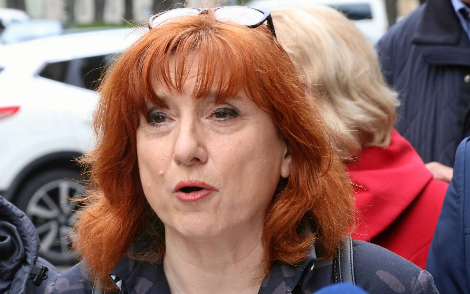17.05.2019 Szczecin , parafia pw. sw. Jana Chrzciciela . Malgorzata Prokop - Paczkowska podczas konferencji prasowej partii Wiosna . Konferncja dot. ujawnionych przypadkow pedofilii w kosciele katolickim .
Fot. Cezary Aszkielowicz / Agencja Gazeta
