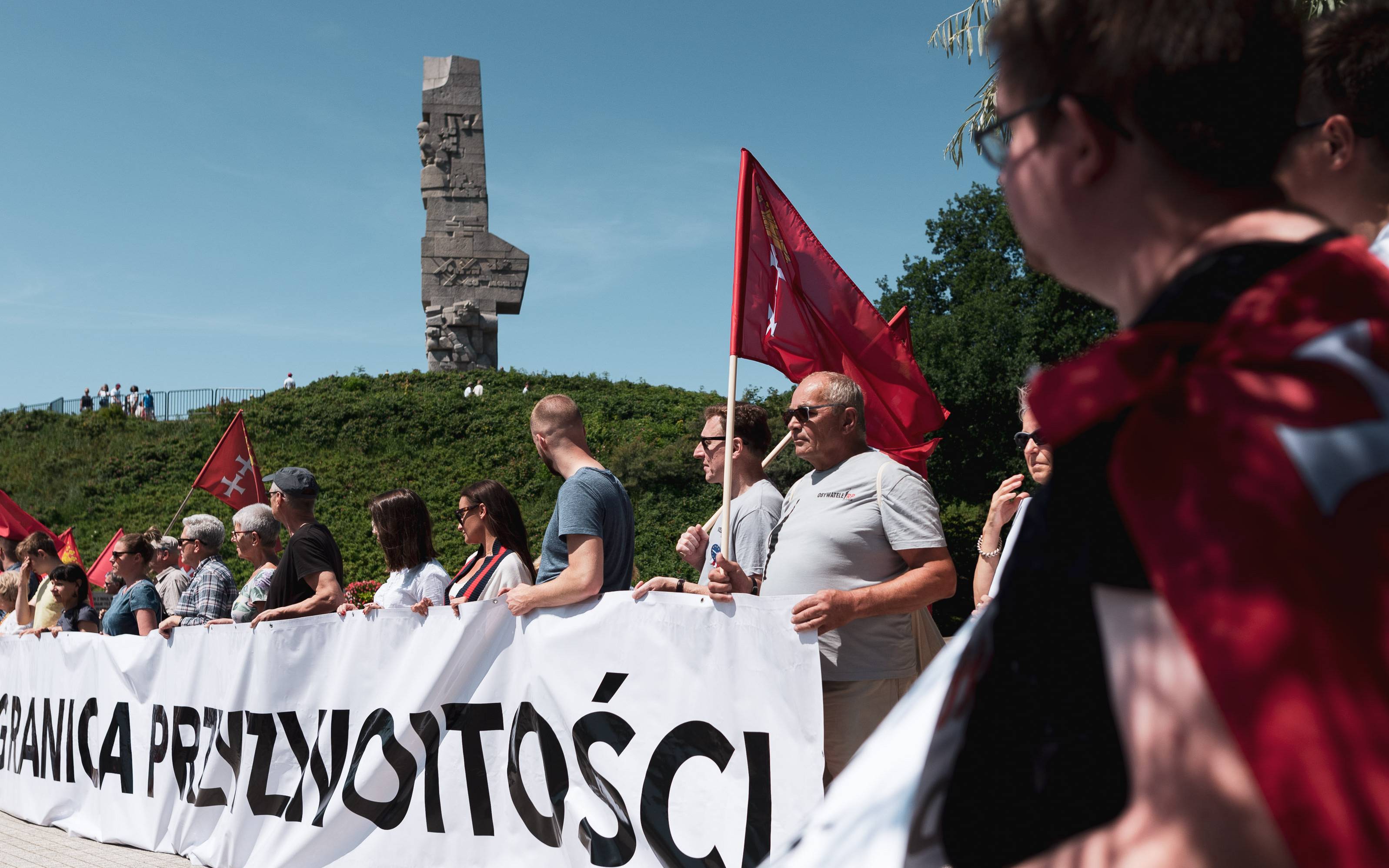 29.06.2019 Gdansk . Westerplatte . Demonstracja " Gdansk broni Westerplatte " Obywateli RP .
Fot. Martyna Niecko / Agencja Gazeta