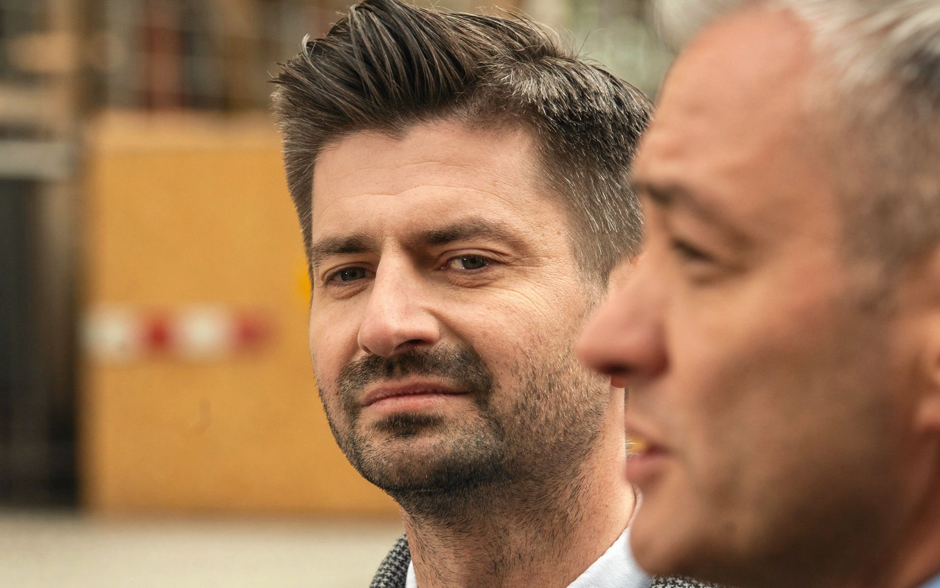 26.03.2019 Wroclaw . Konferencja prasowa partii Wiosna . Przedstawienie kandydatow do Europarlamentu . Krzysztof Smiszek , Robert Biedron .
Fot . Krzysztof Cwik / Agencja Gazeta