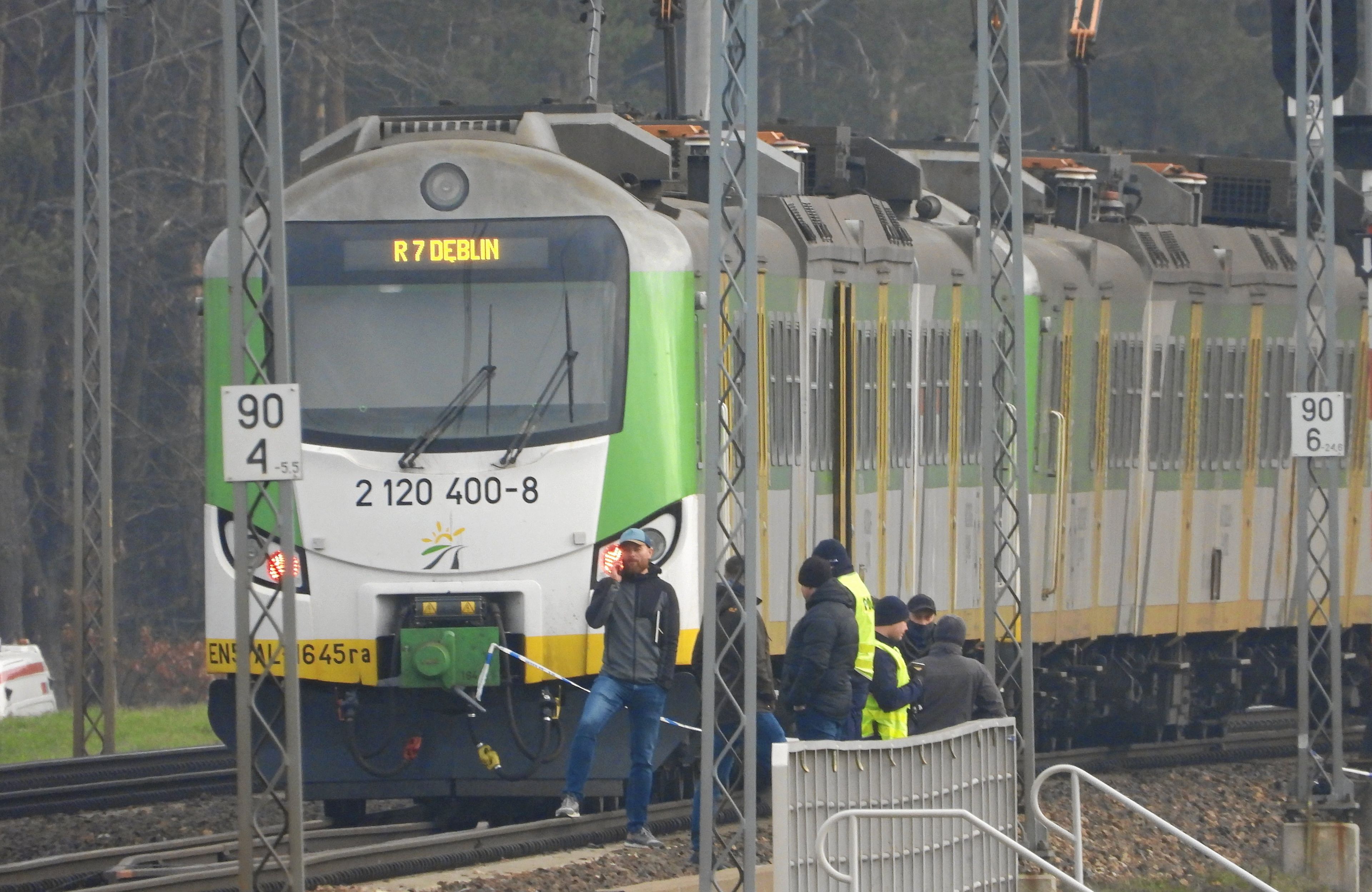 Uszkodzony fragment torowiska w powiecie garwolinskim