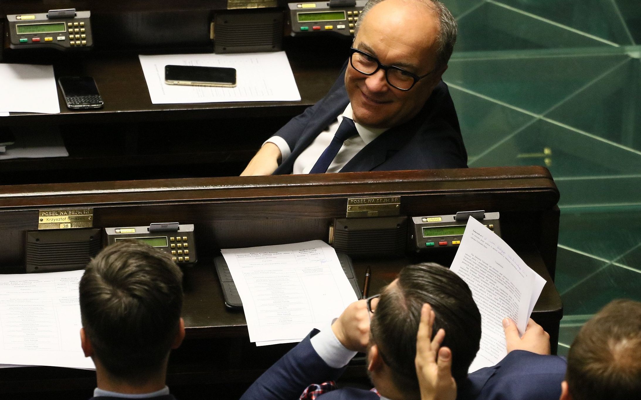 21.11.2019  Warszawa , ul Wiejska , Sejm . Czwarty dzien 1 posiedzenia Sejmu IX Kadencji .Poslowie podczas wieczornego bloku glosowan ,  min Fundusz Solidarnosciowy dla osob niepelnosprawnych , Czlonkowie Trybunalu Stanu i Sedziowe Trybunalu Konstytucyjnego . nz Wlodzimierz Czarzasty
Fot. Slawomir Kaminski / Agencja Gazeta