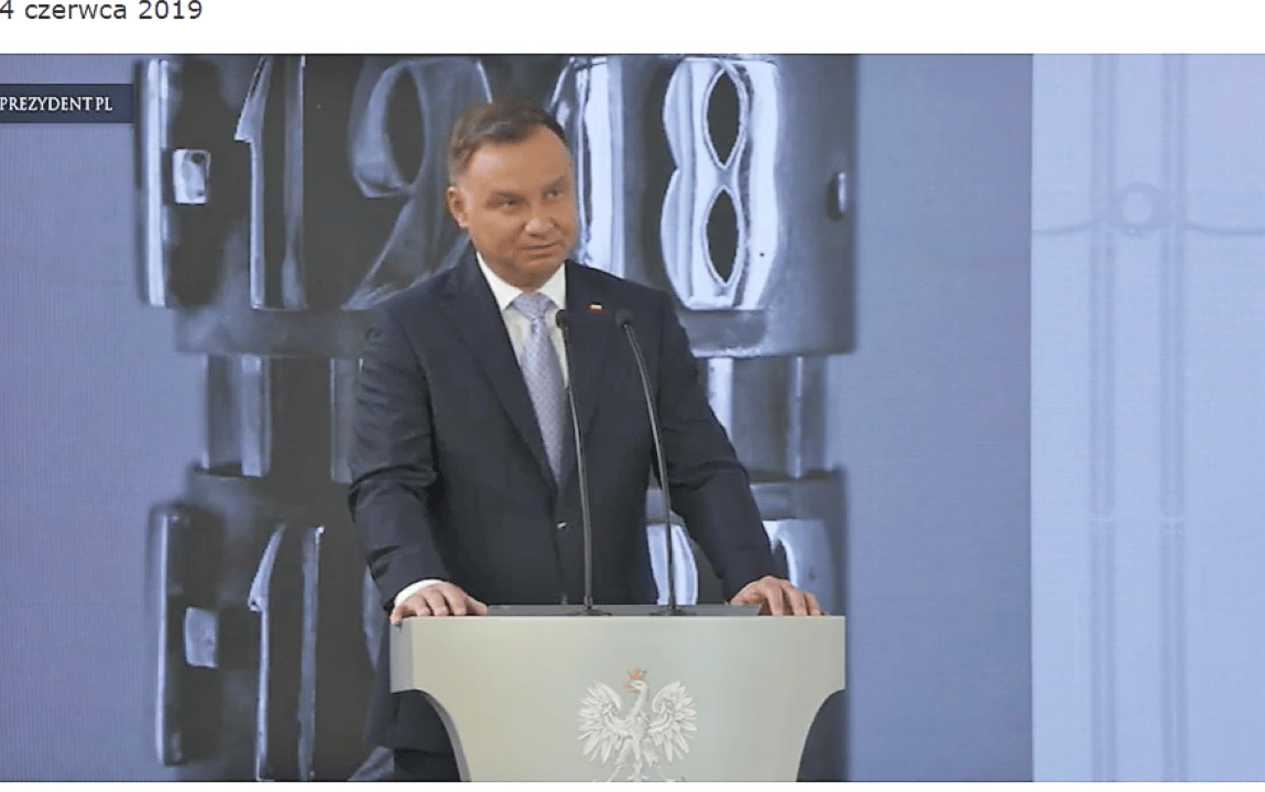 Prezydent Duda wygłasza przemówienie