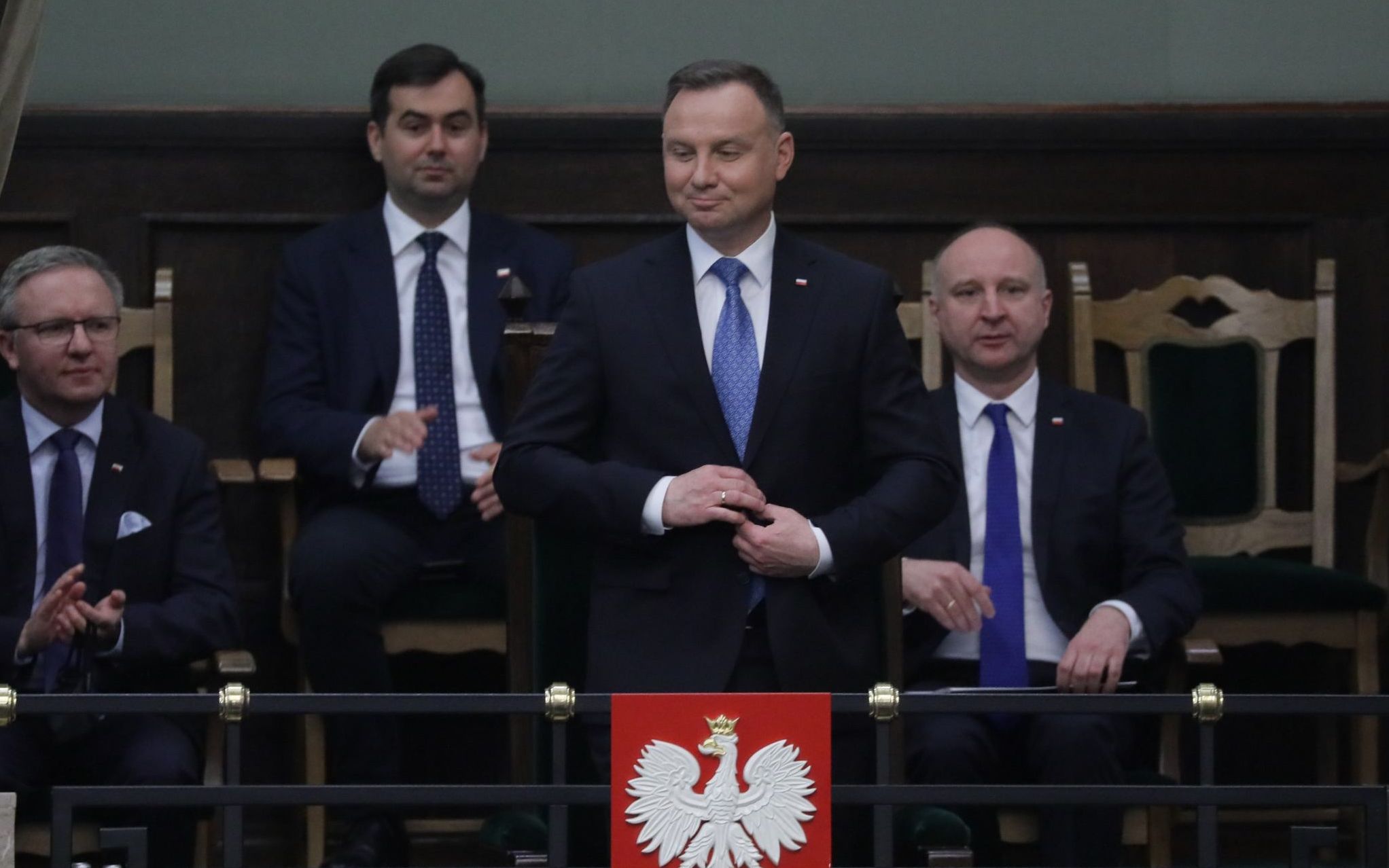 02.06.2020 Warszawa , ul Wiejska , Sejm . Blok glosowan podczas czwartego dnia 12 posiedzenia .
Fot. Slawomir Kaminski / Agencja Gazeta