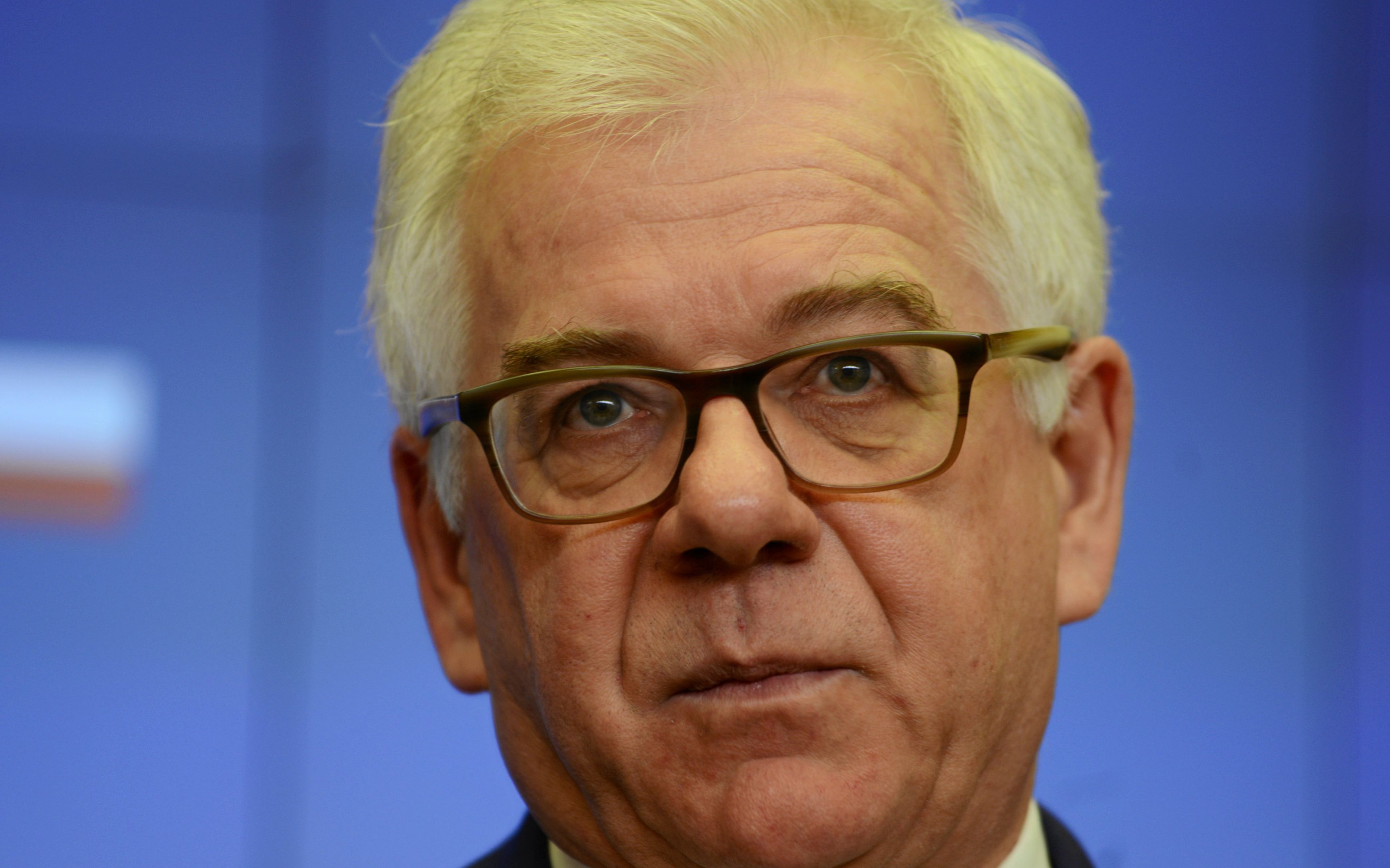10.10.2018 Warszawa , al. Szucha , Ministerstwo Spraw Zagranicznych . Minister spraw zagranicznych Polski Jacek Czaputowicz podczas konferencji prasowej w zwiazku z inauguracja 28. Edycji Konferencji Utrechckiej .
Fot. Maciek Jazwiecki / Agencja Gazeta